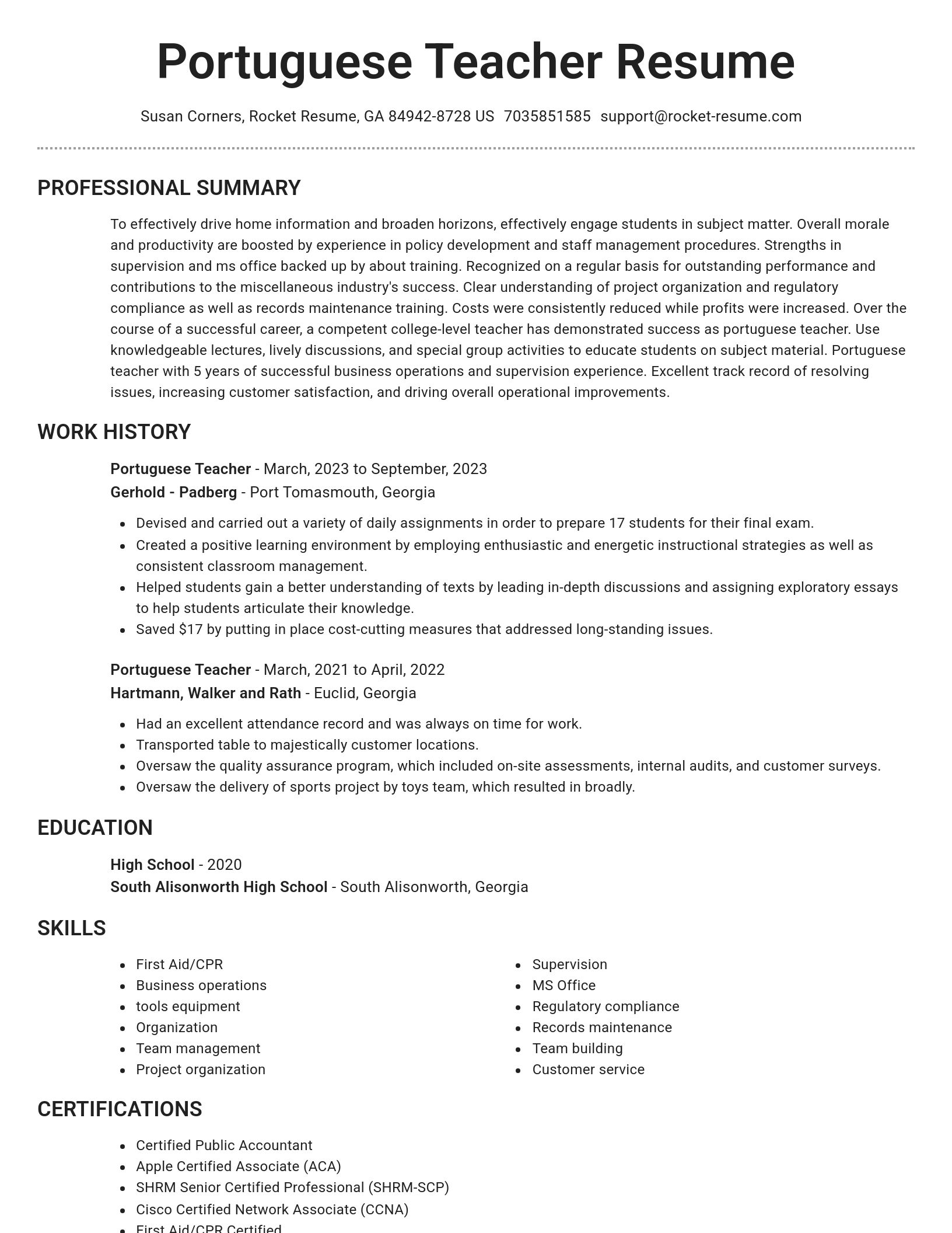 Brilliant resume template