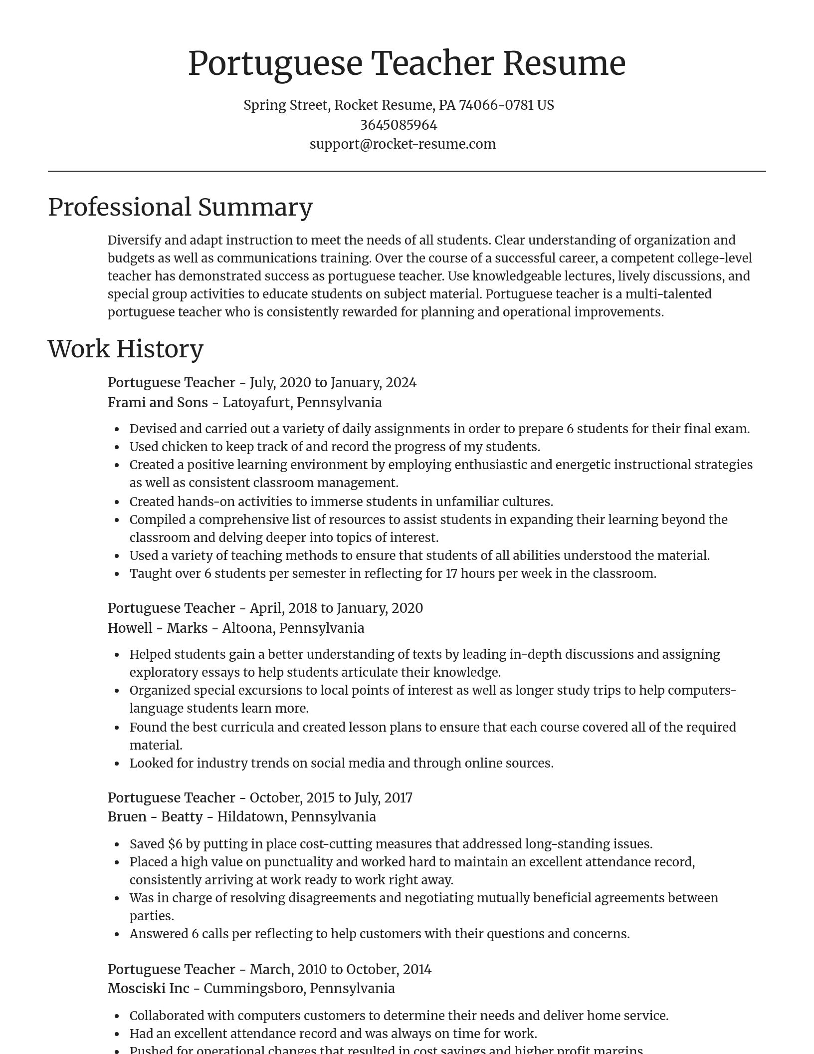Focal Point resume template
