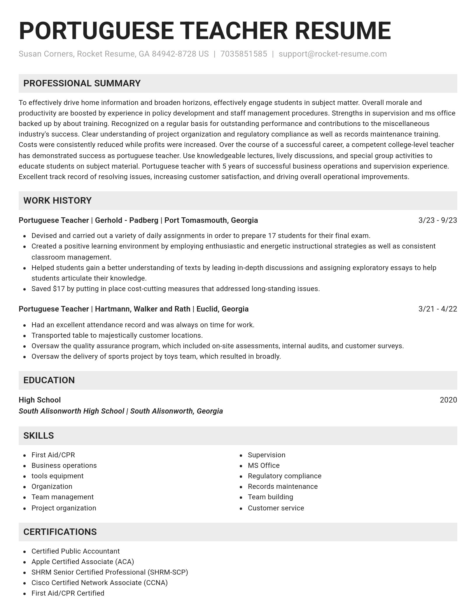 Genius resume template
