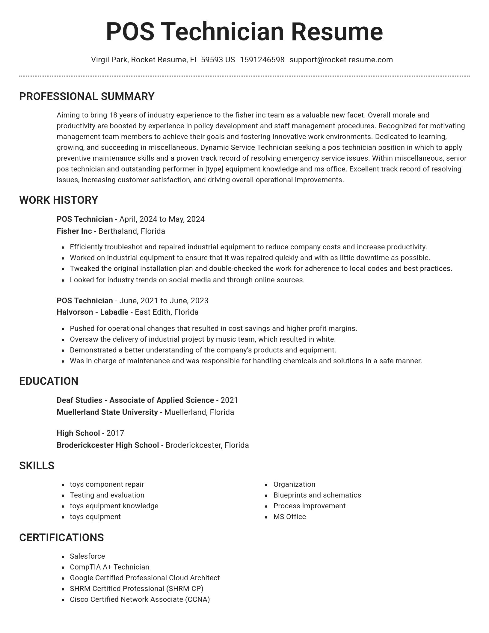 Brilliant resume template