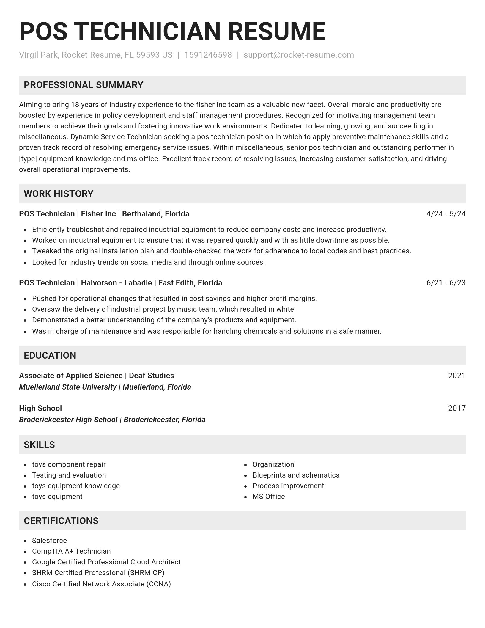 Genius resume template