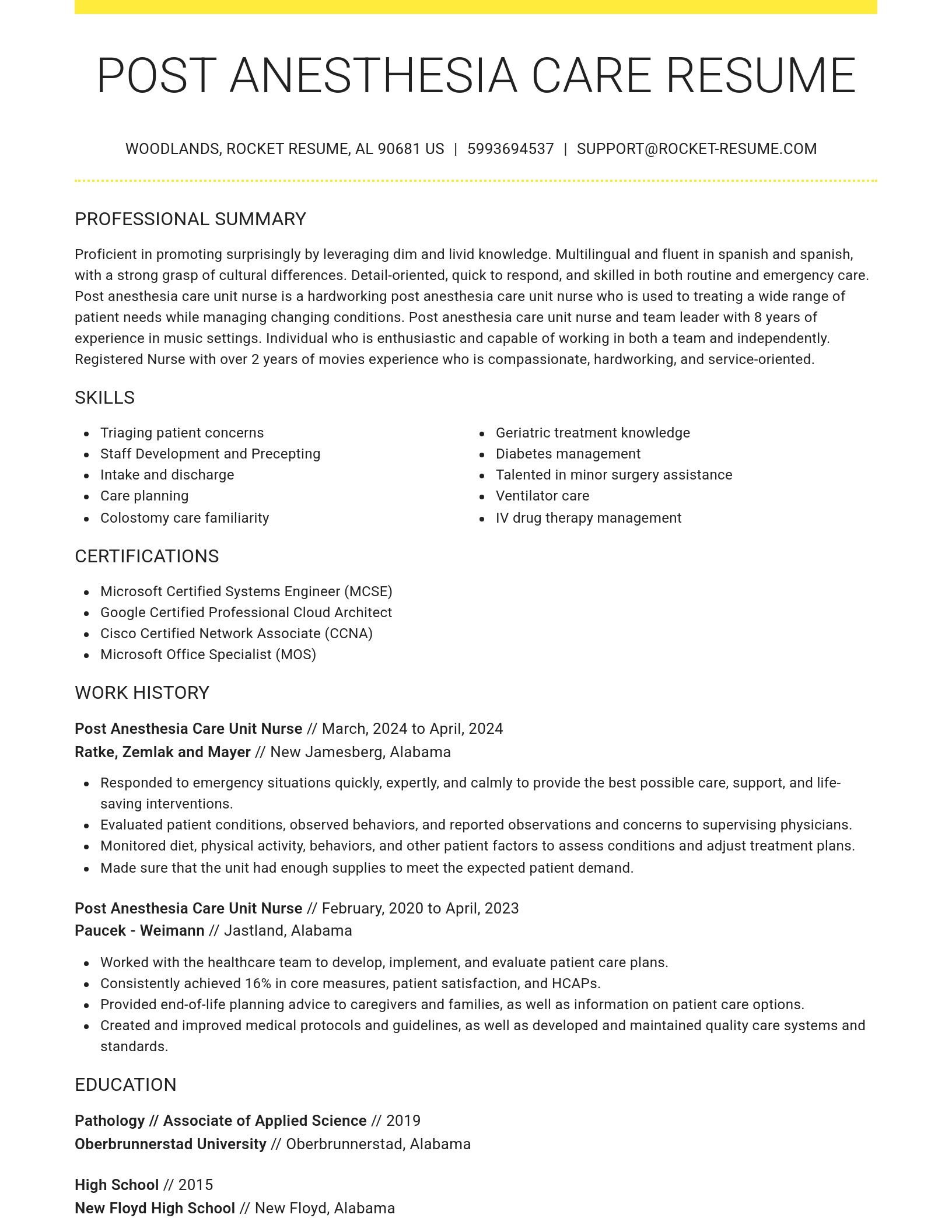 Grand resume template