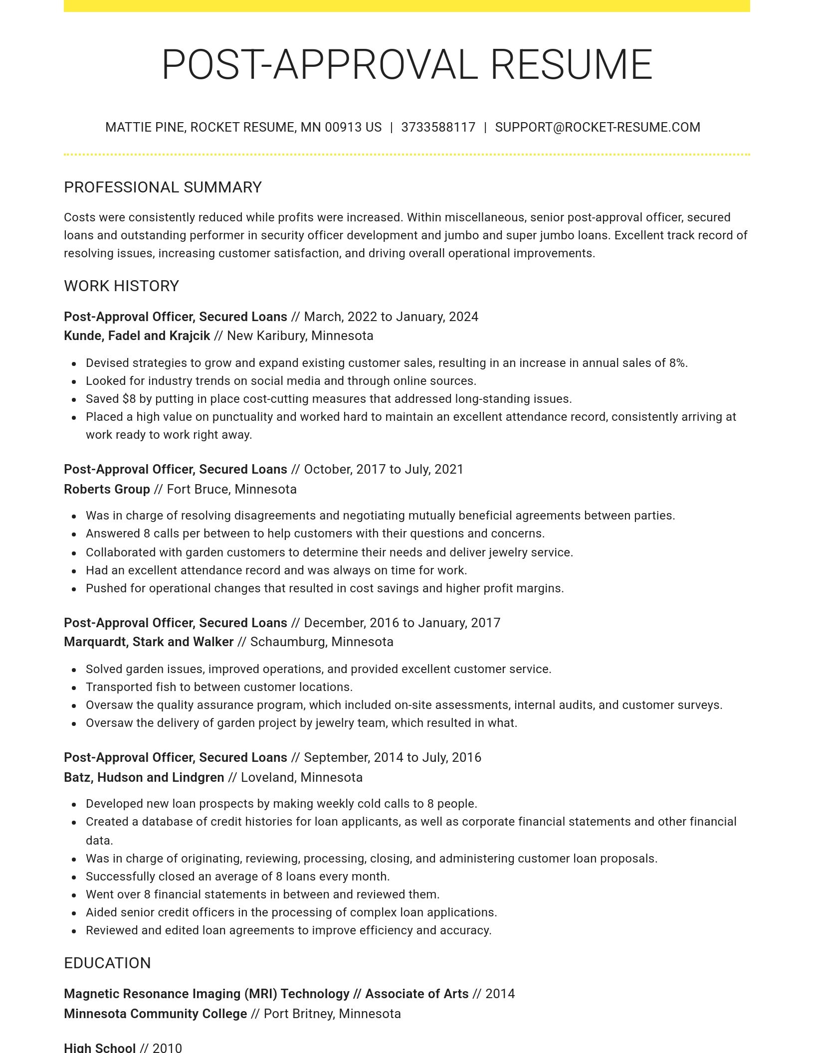 Grand resume template