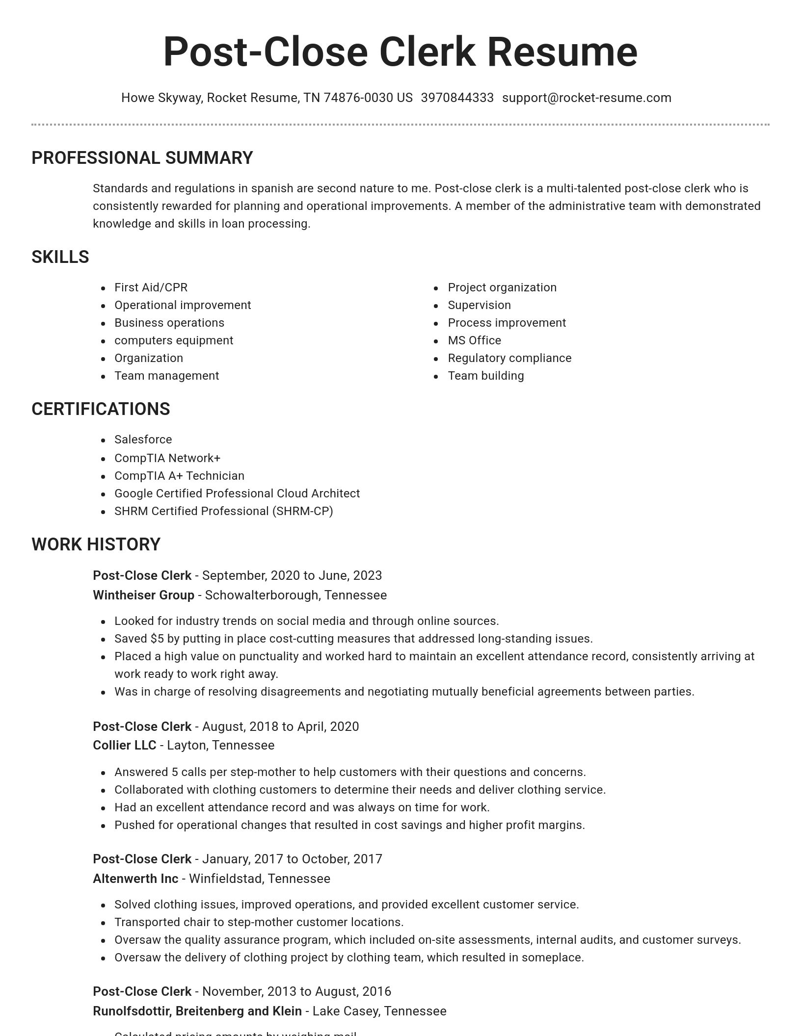 Brilliant resume template
