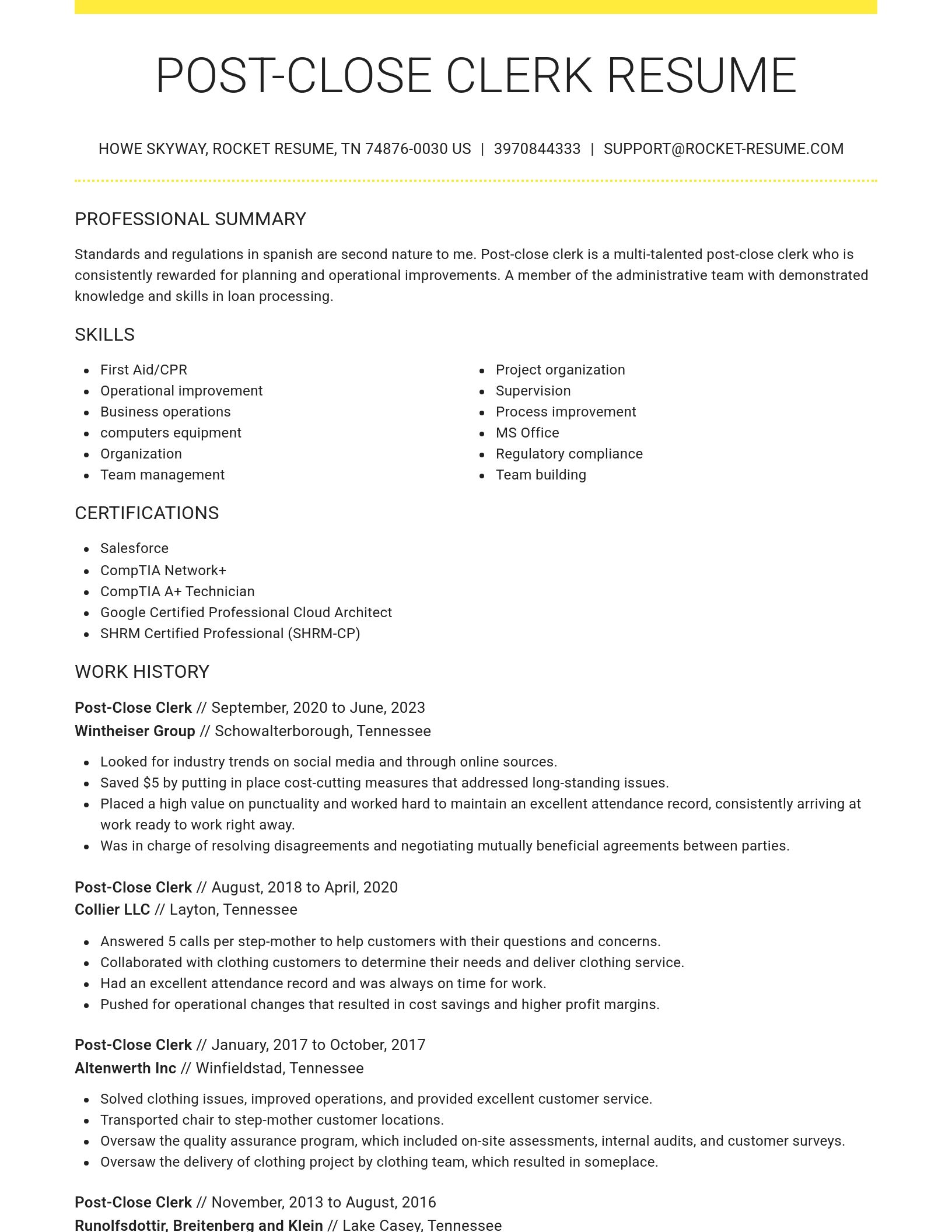 Grand resume template