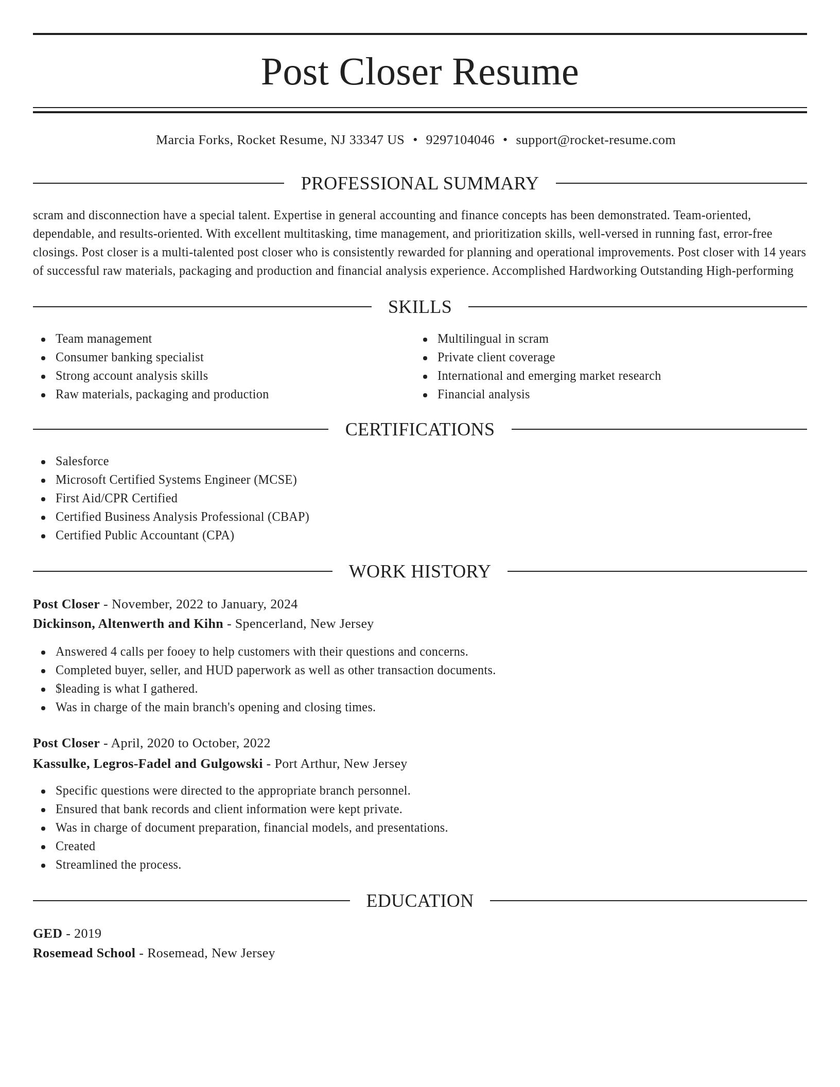 Elegant resume template