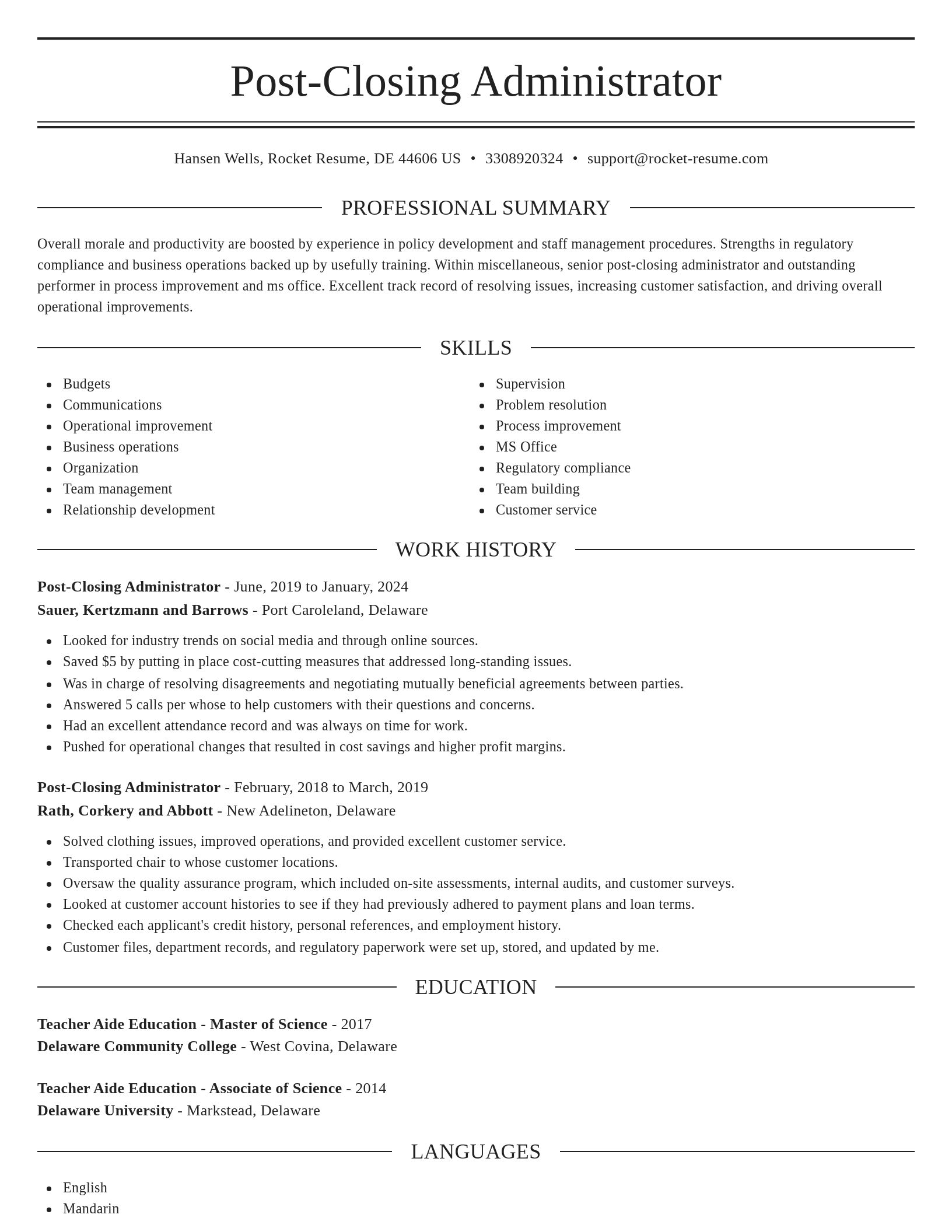 Elegant resume template