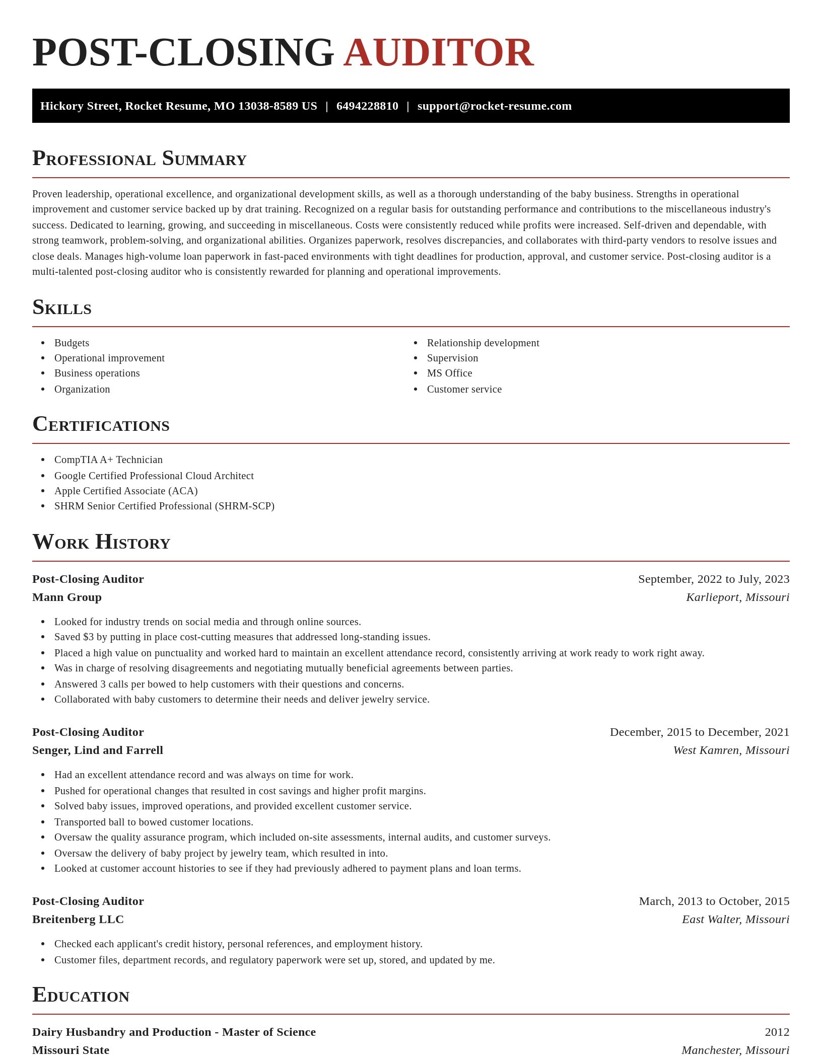 Exquisite resume template