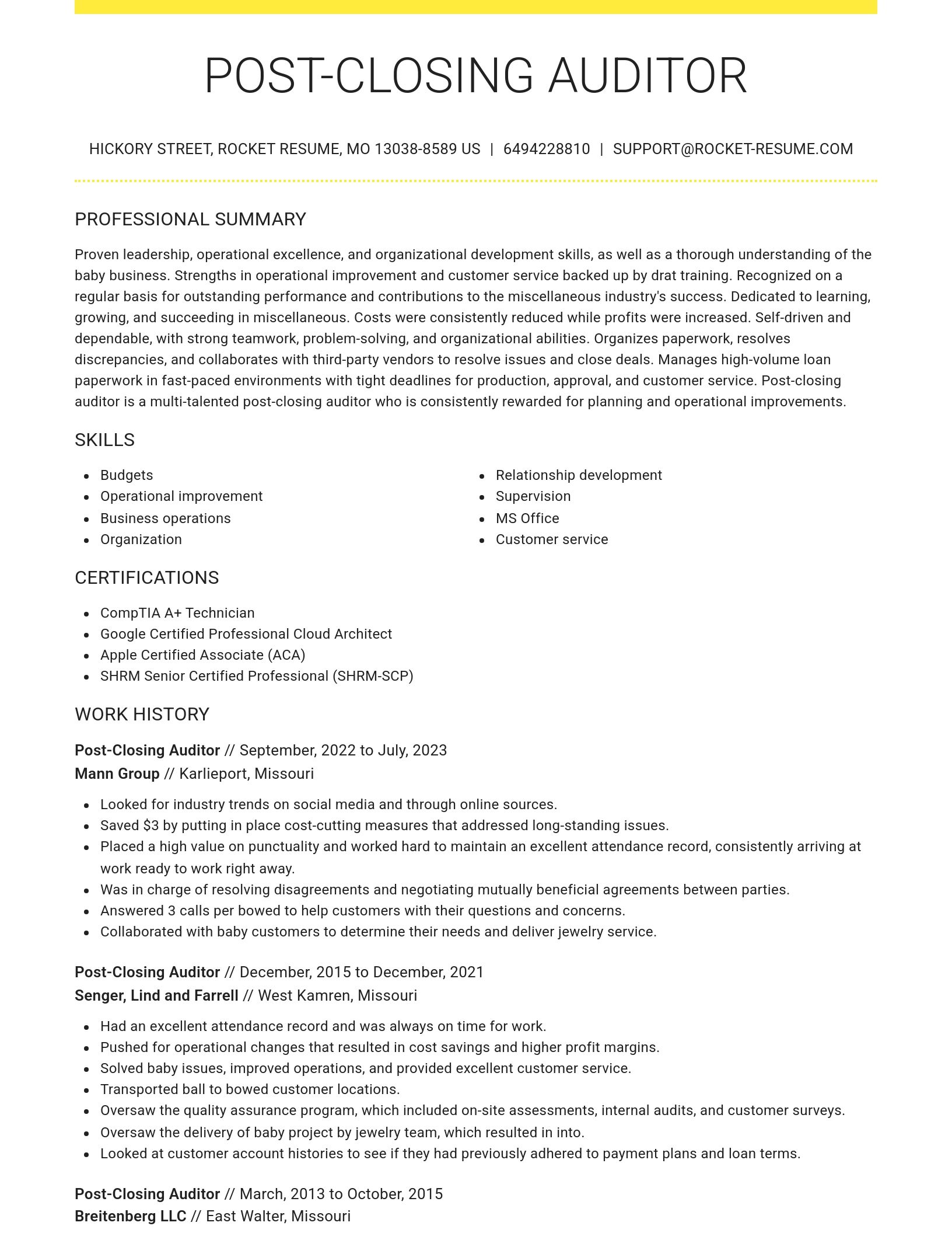 Grand resume template