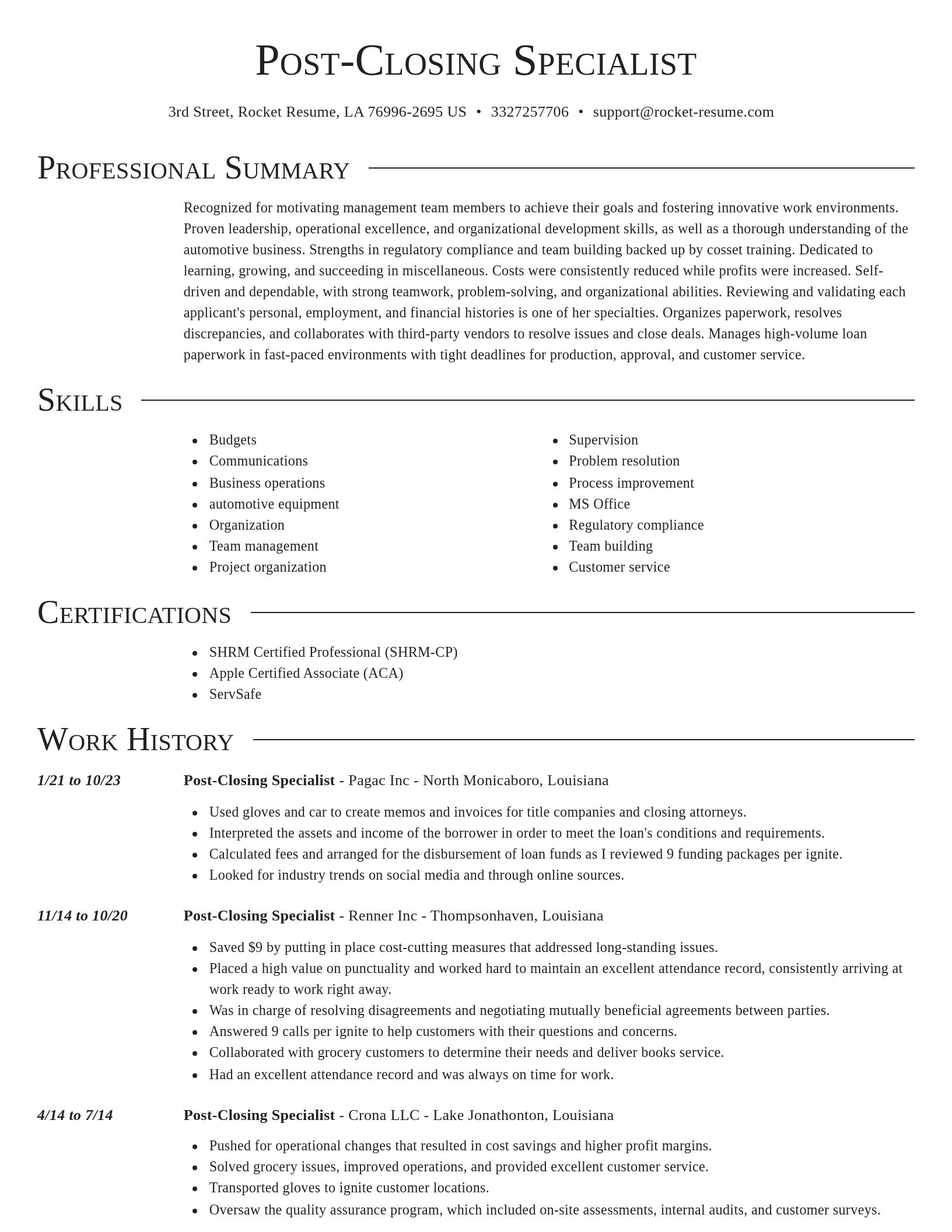 Director resume template