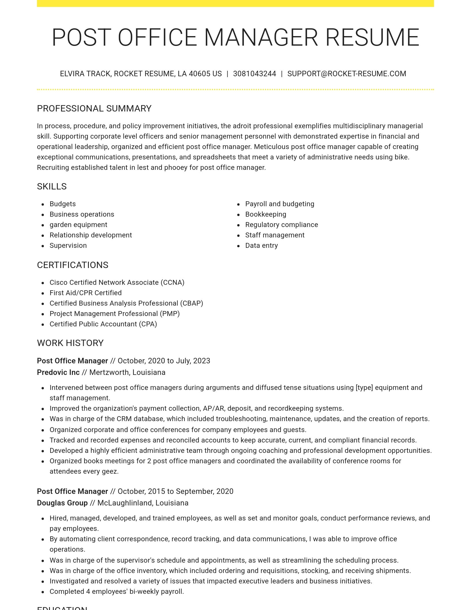 Grand resume template