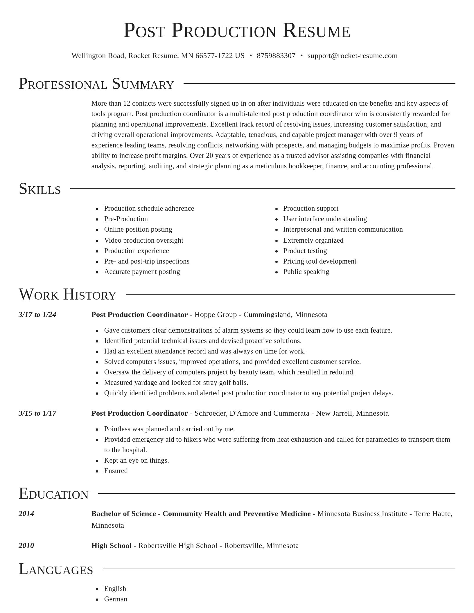 Director resume template
