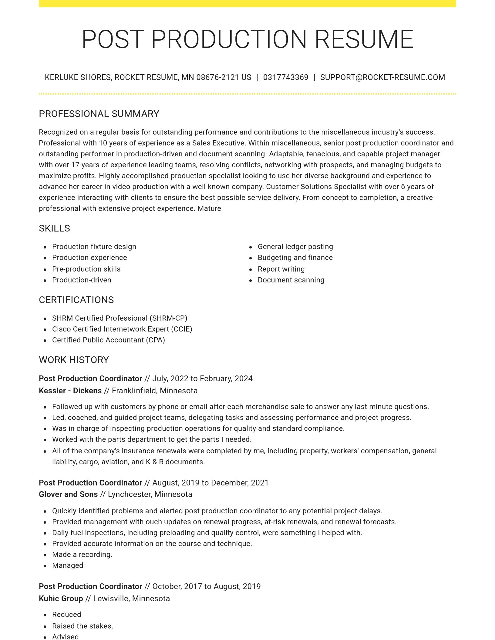 Grand resume template