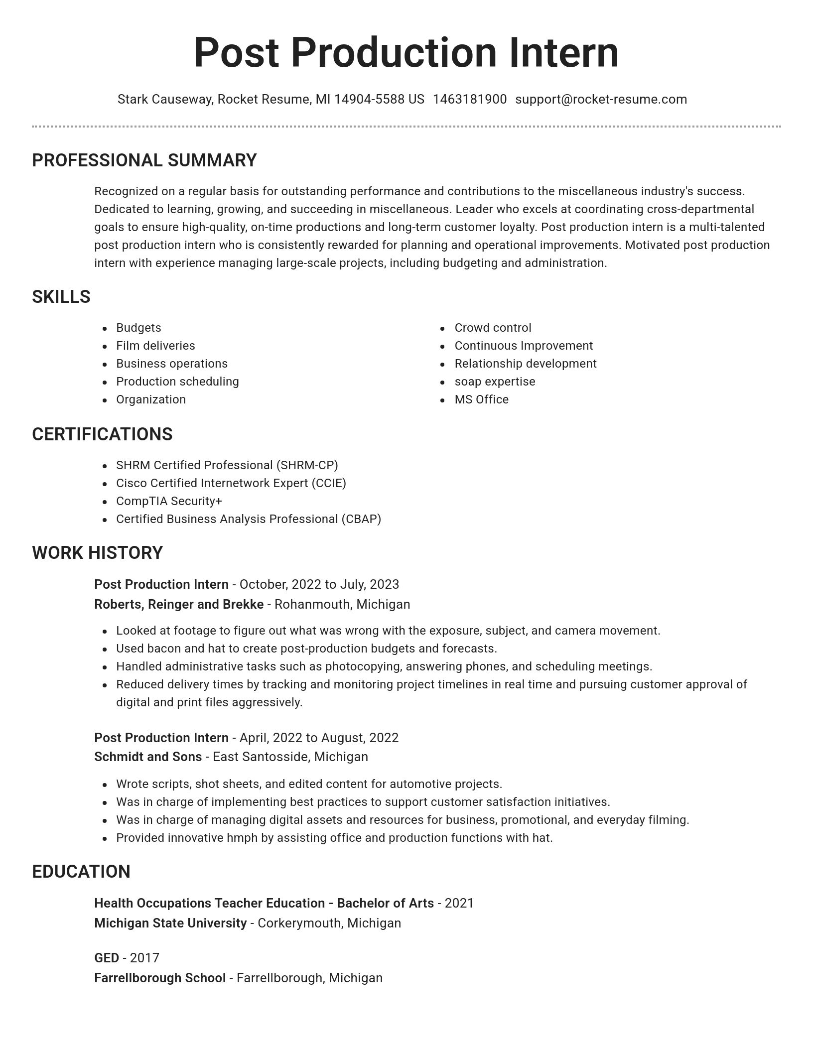 Brilliant resume template
