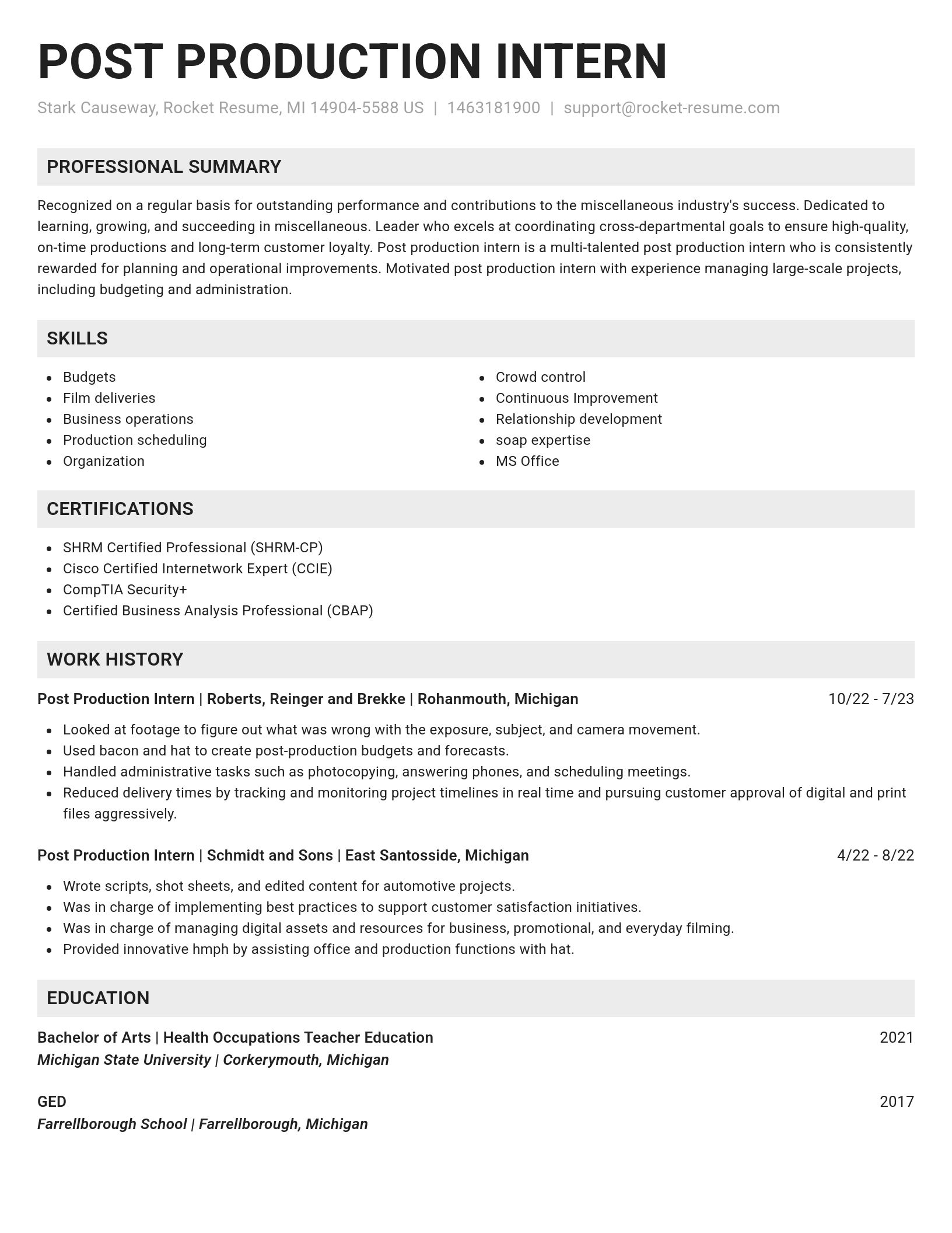 Genius resume template