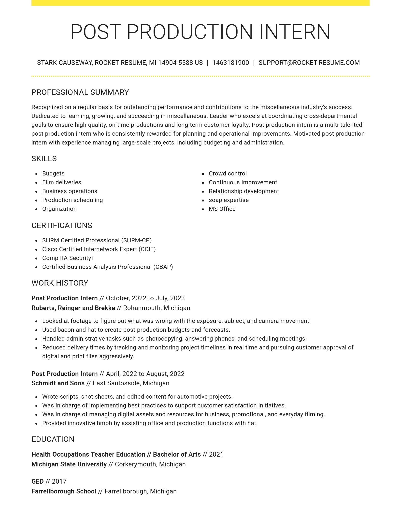 Grand resume template