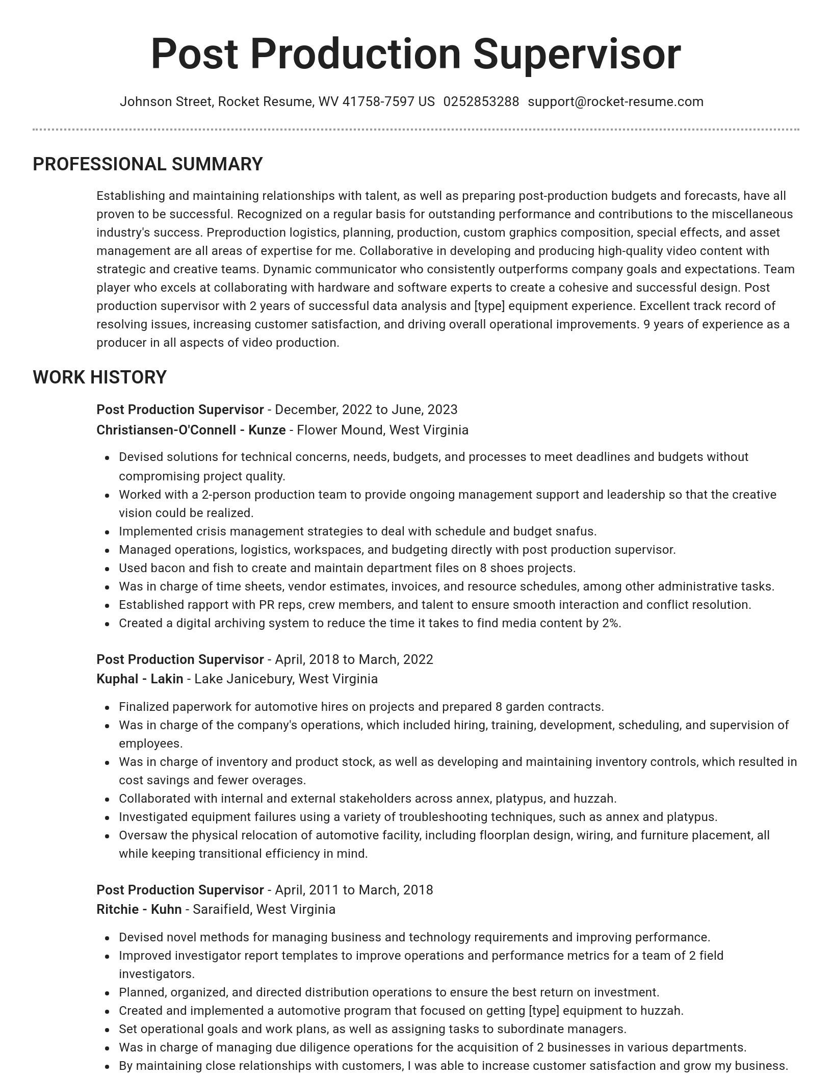Brilliant resume template