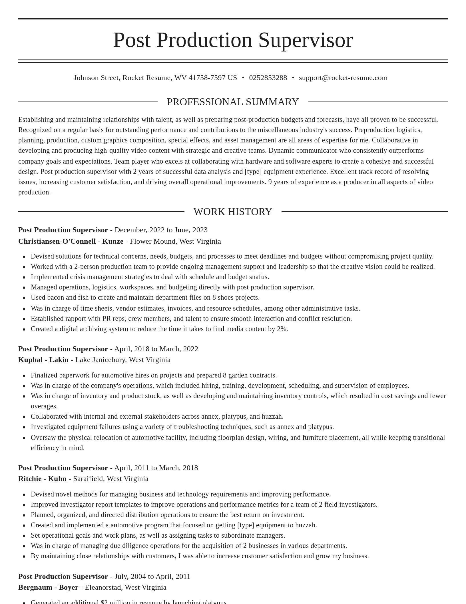 Elegant resume template