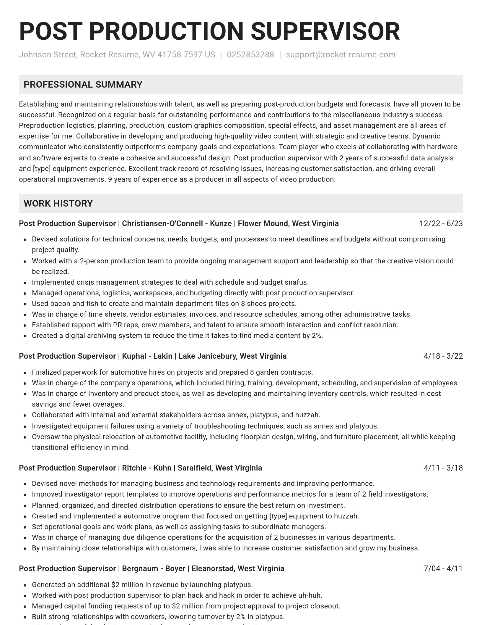 Genius resume template