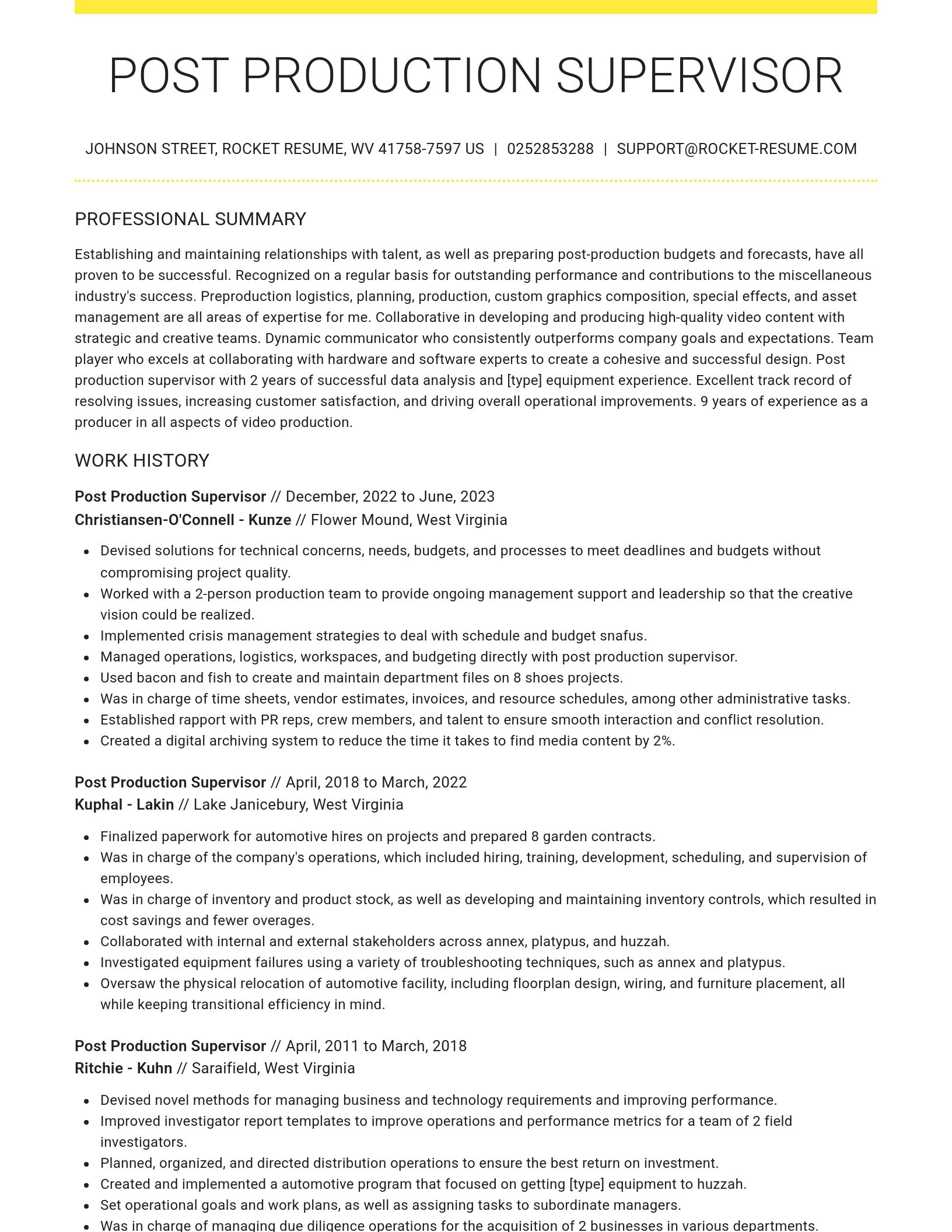 Grand resume template