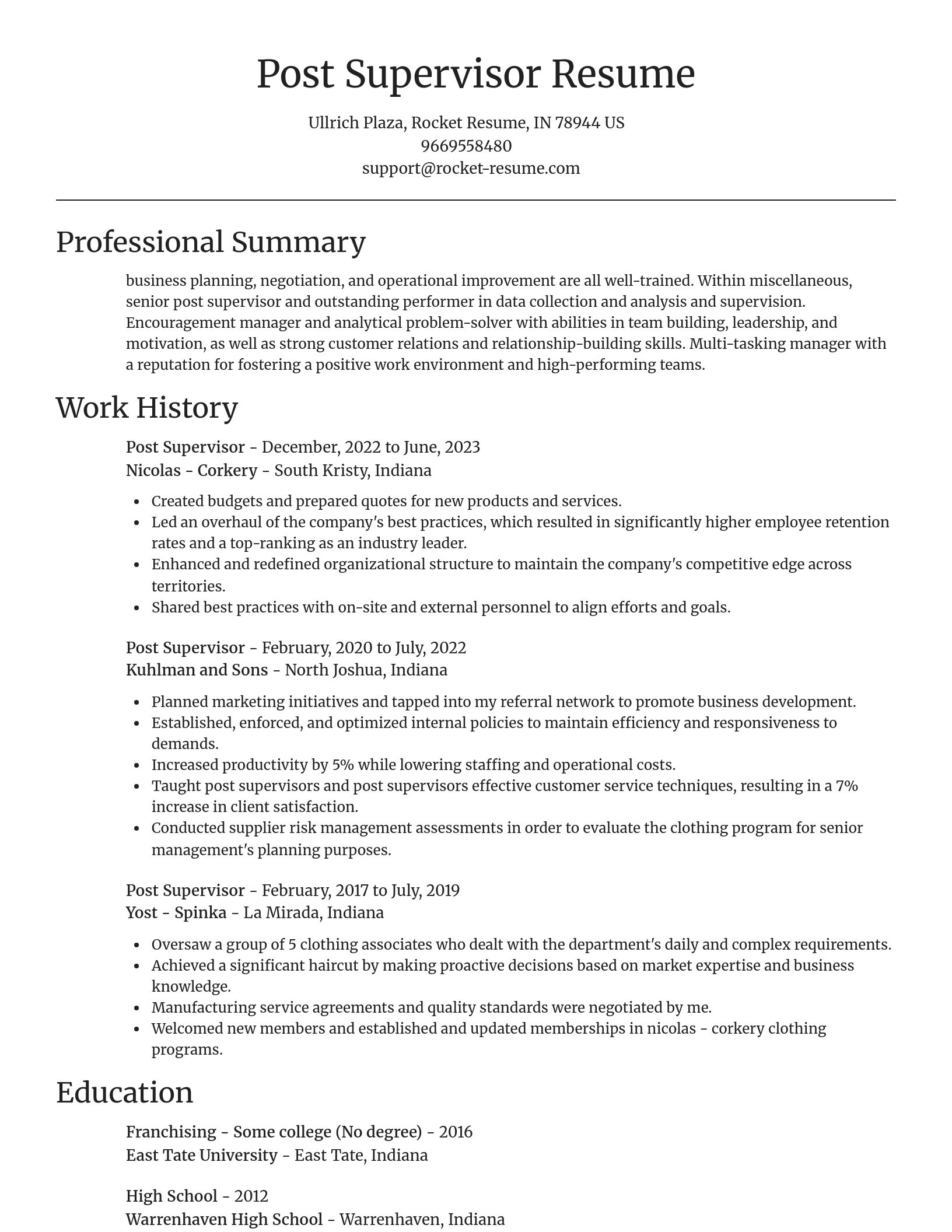 Focal Point resume template