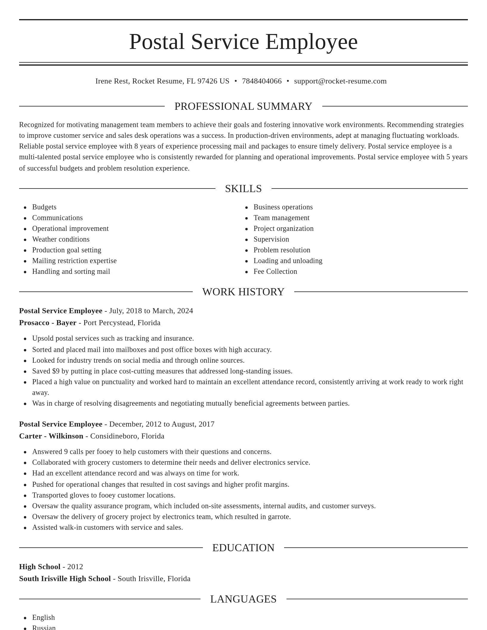 Elegant resume template