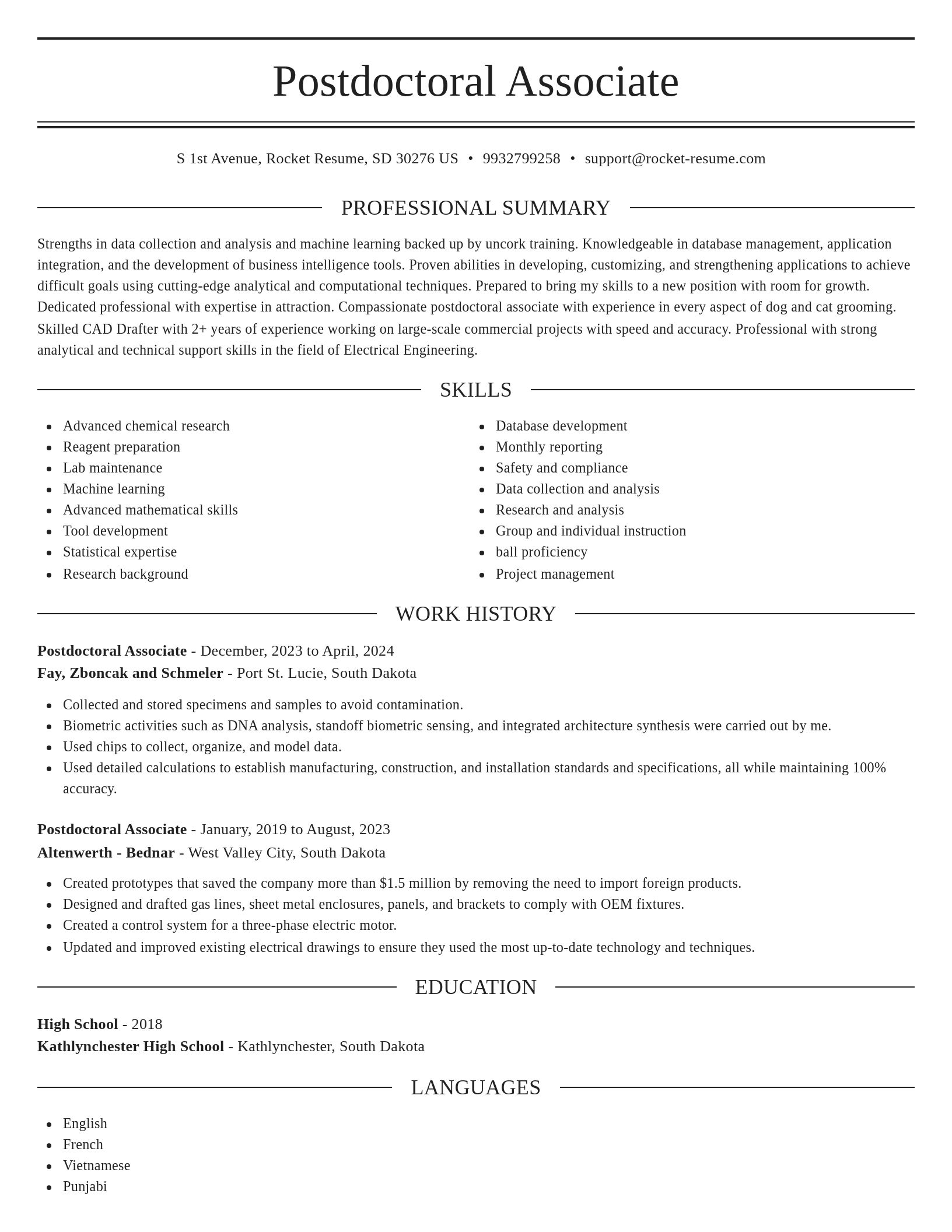 Elegant resume template