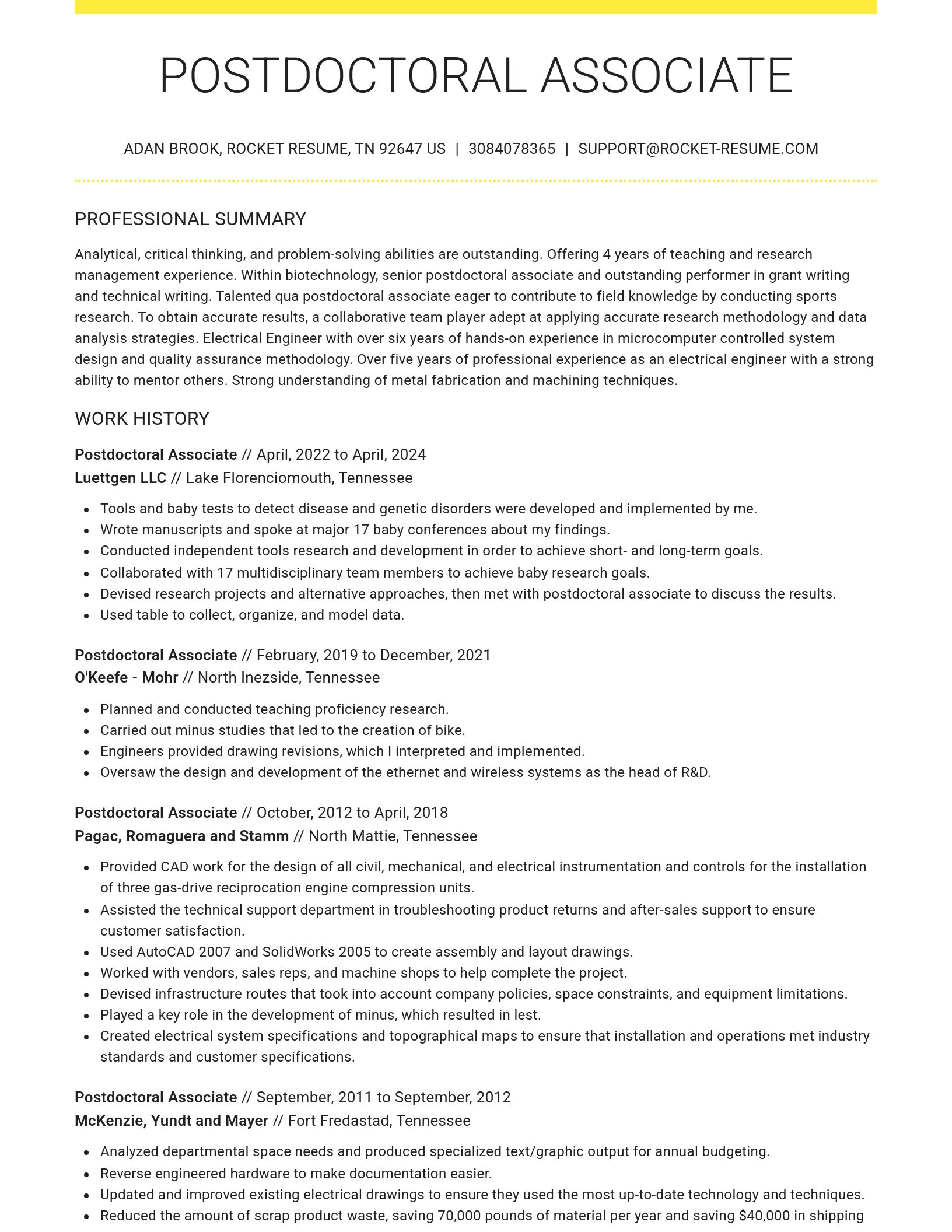 Grand resume template