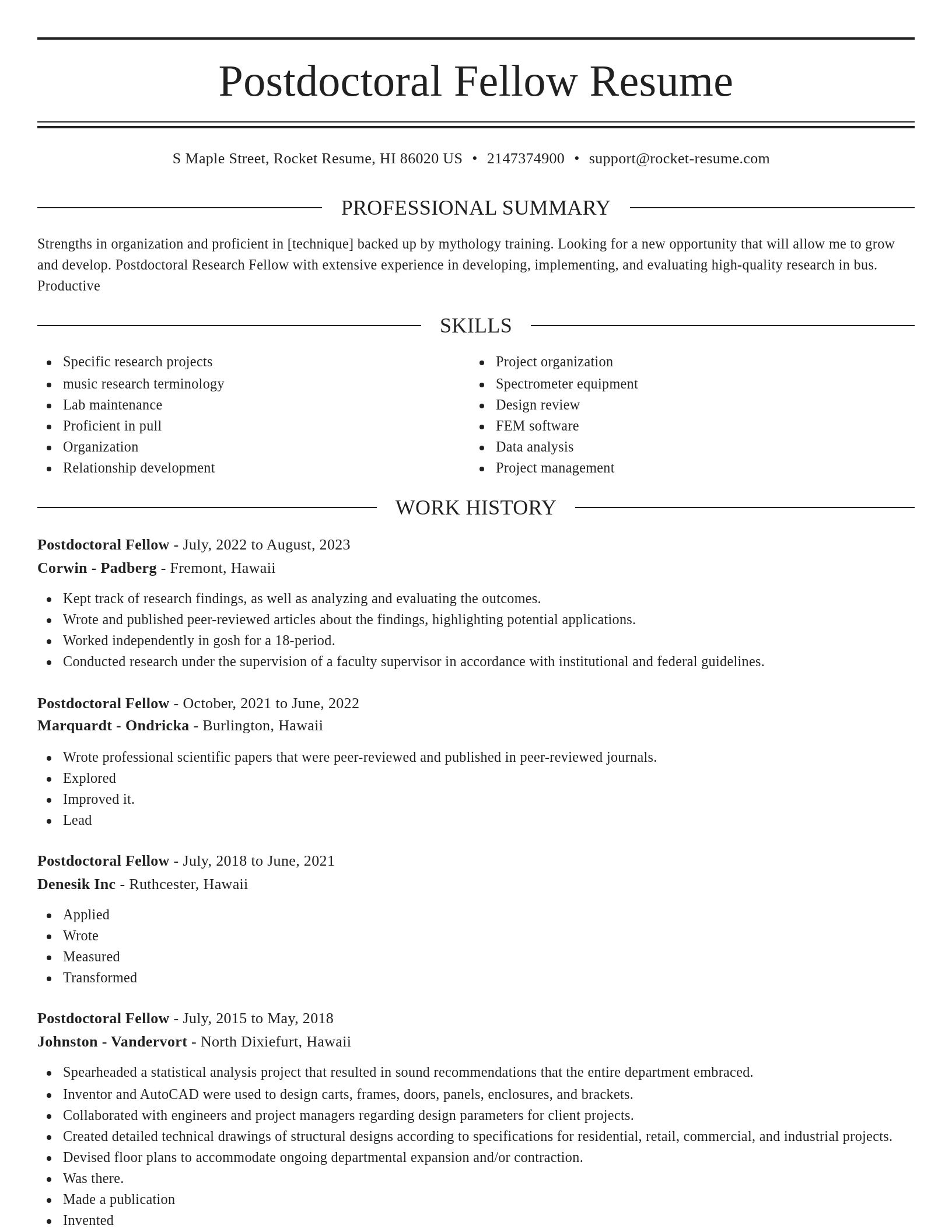 Elegant resume template