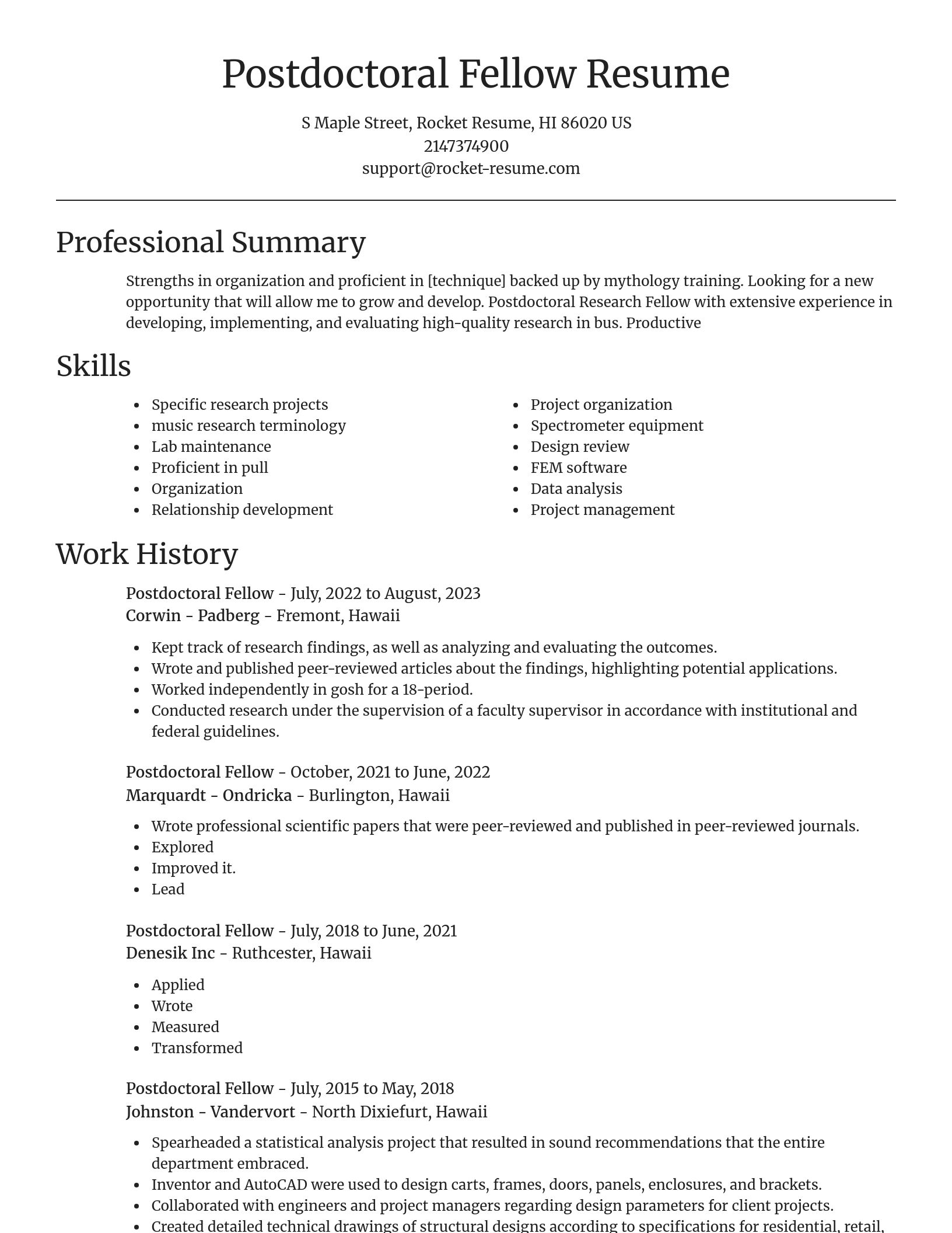 Focal Point resume template