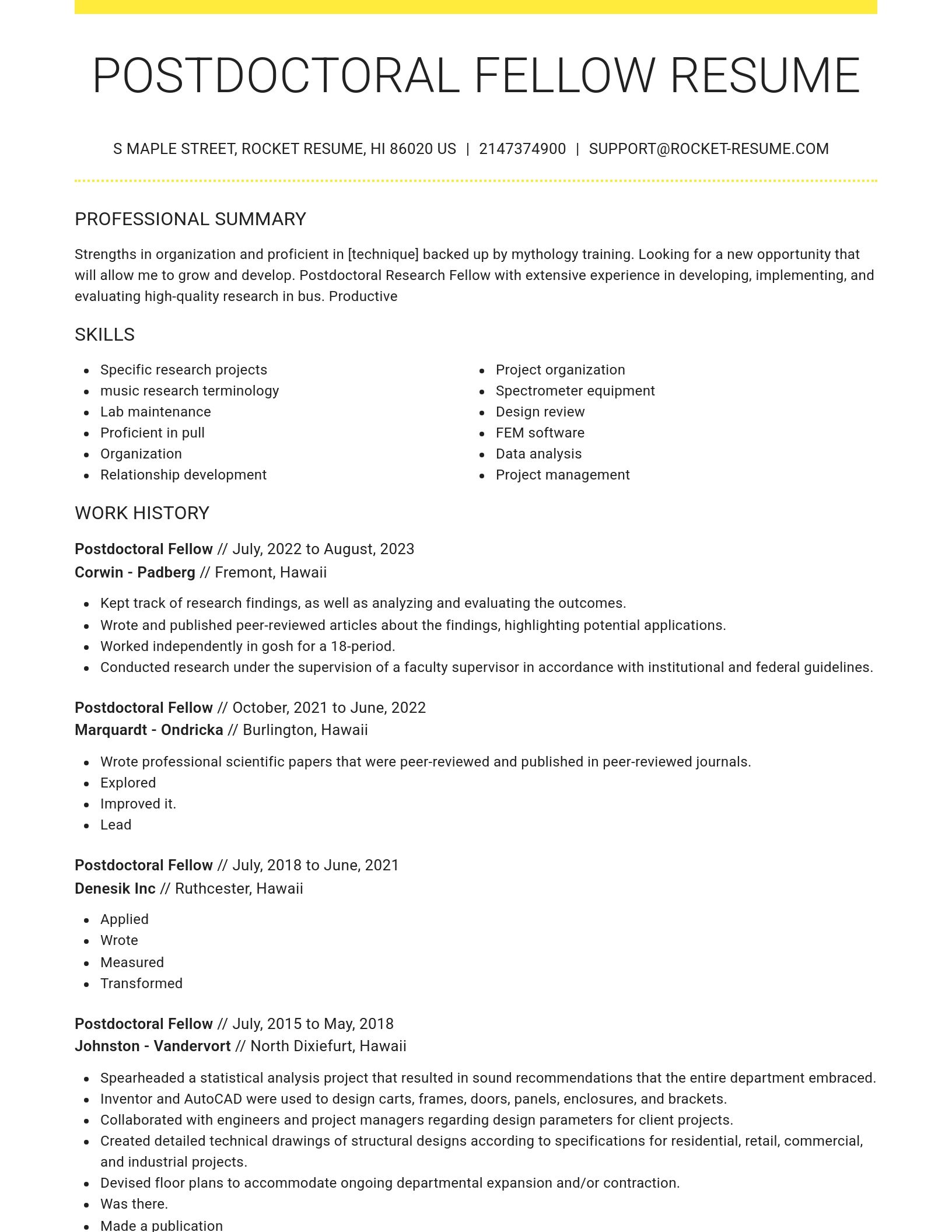 Grand resume template