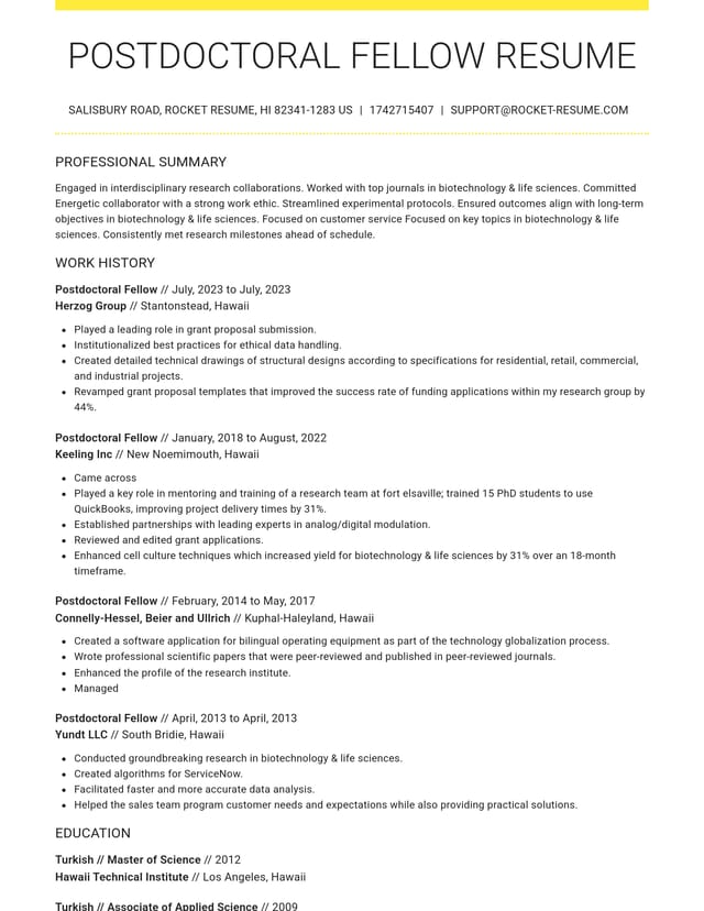 Grand resume template