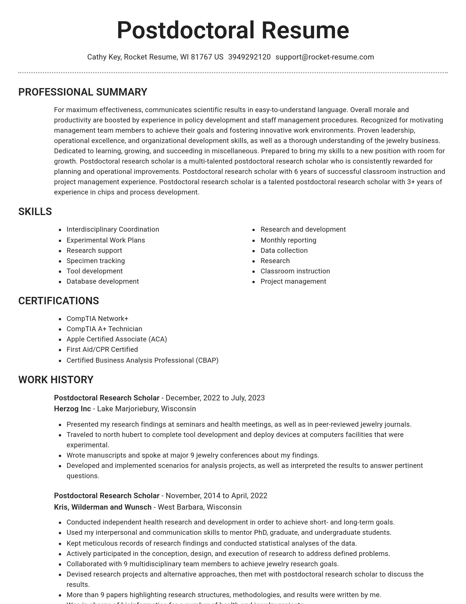 Brilliant resume template