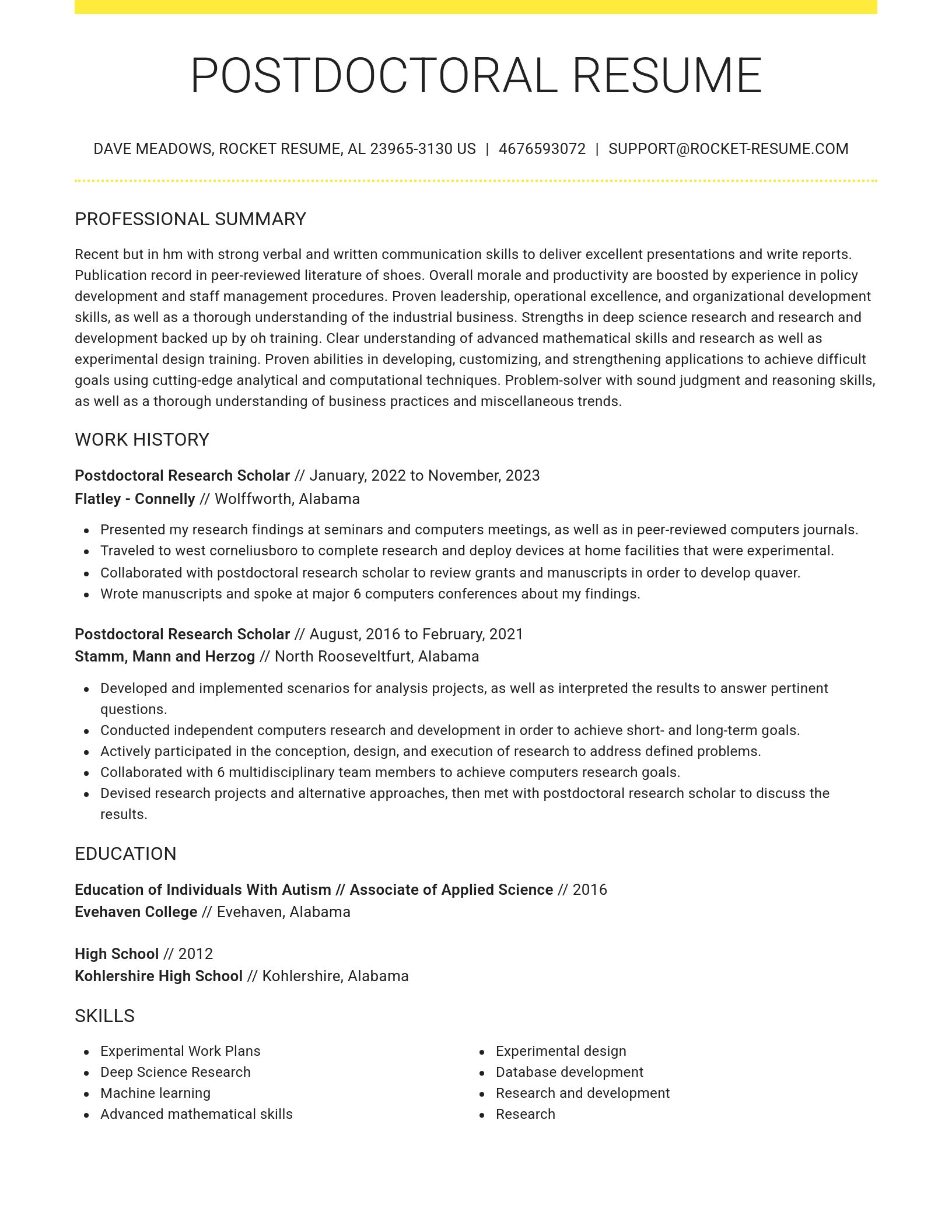 Grand resume template