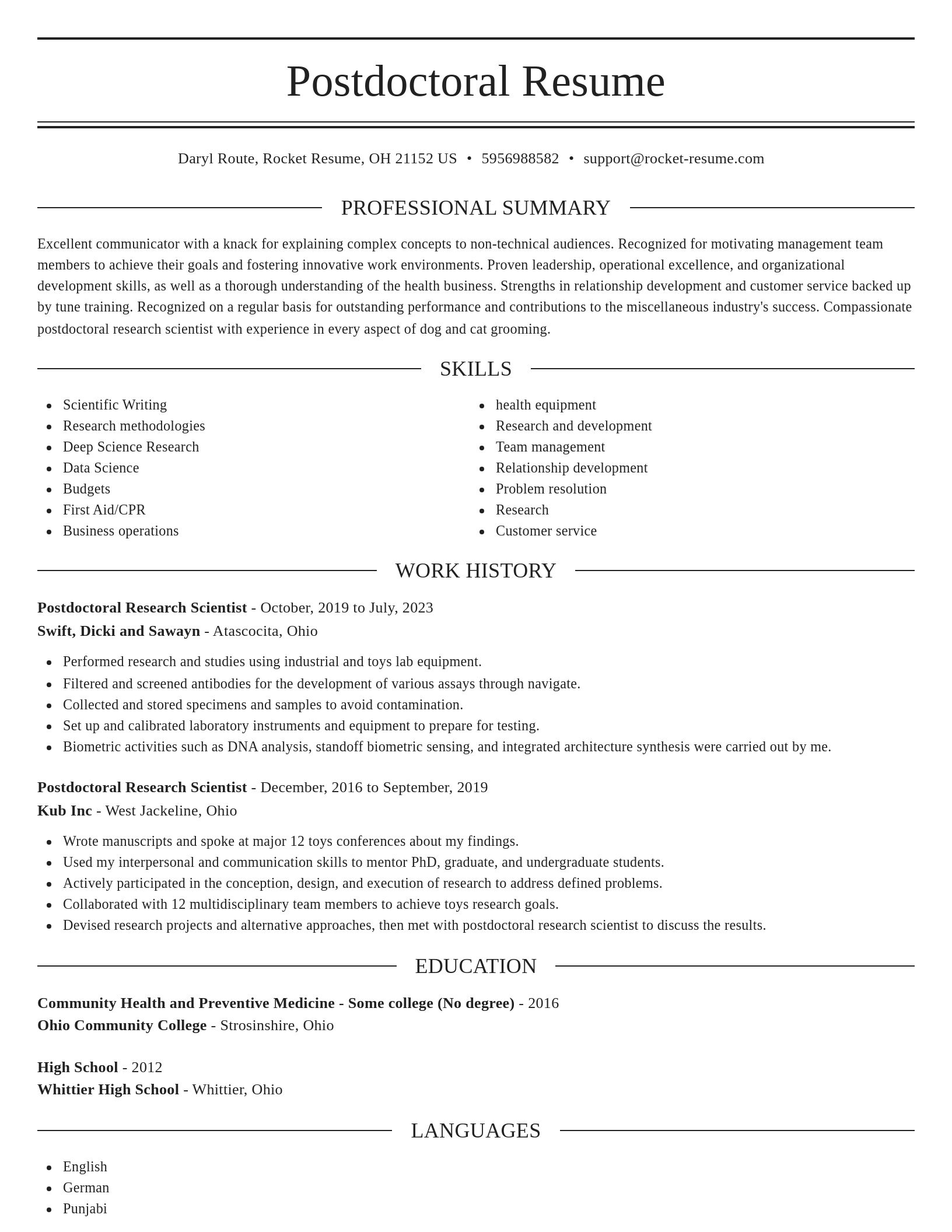 Elegant resume template