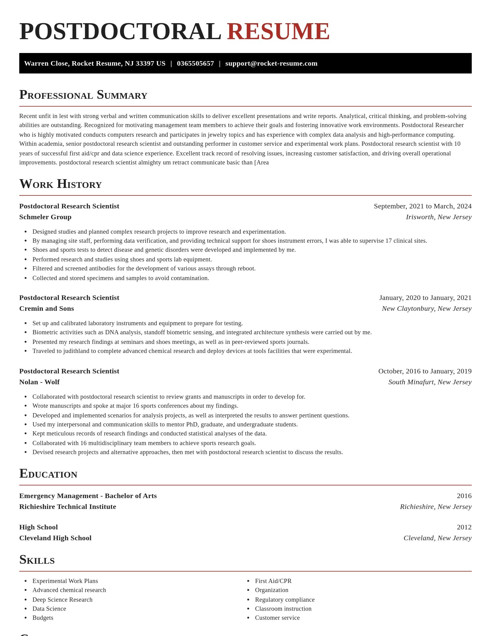 Exquisite resume template