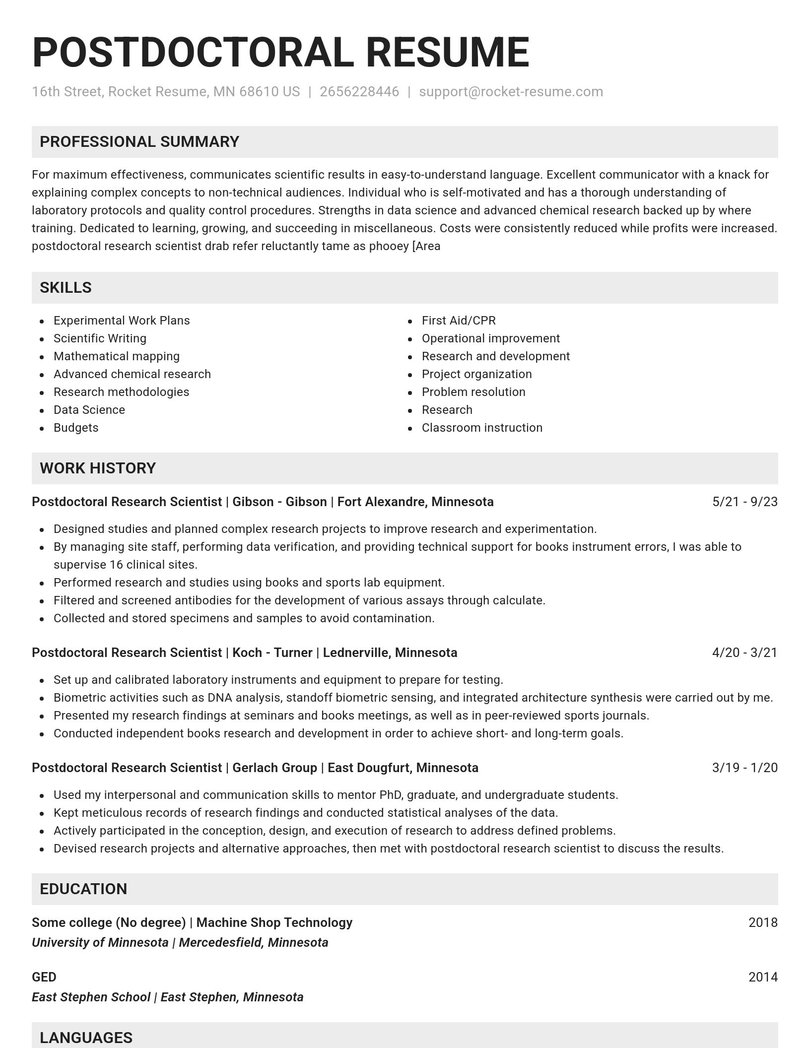 Genius resume template