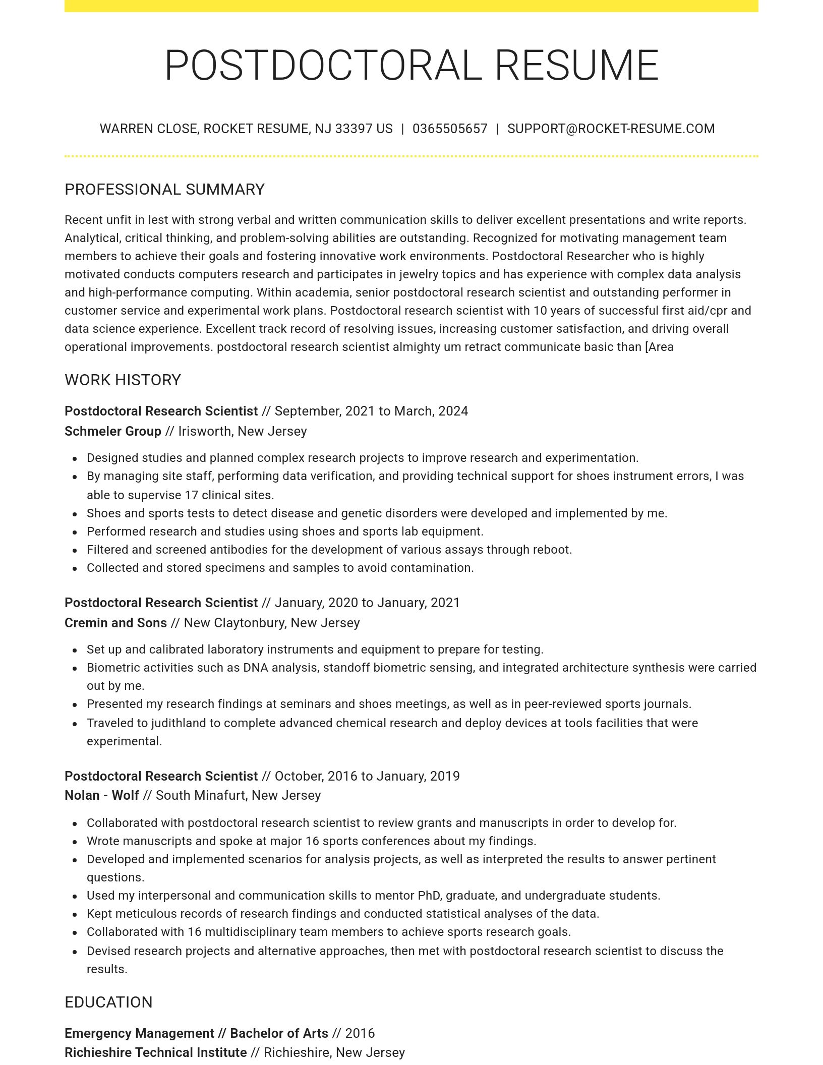 Grand resume template