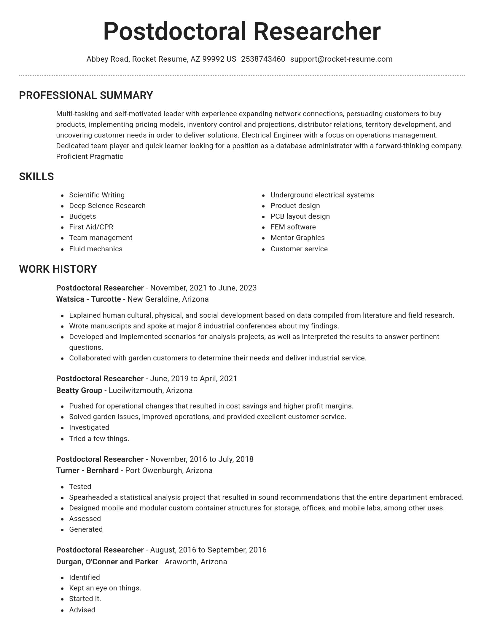Brilliant resume template