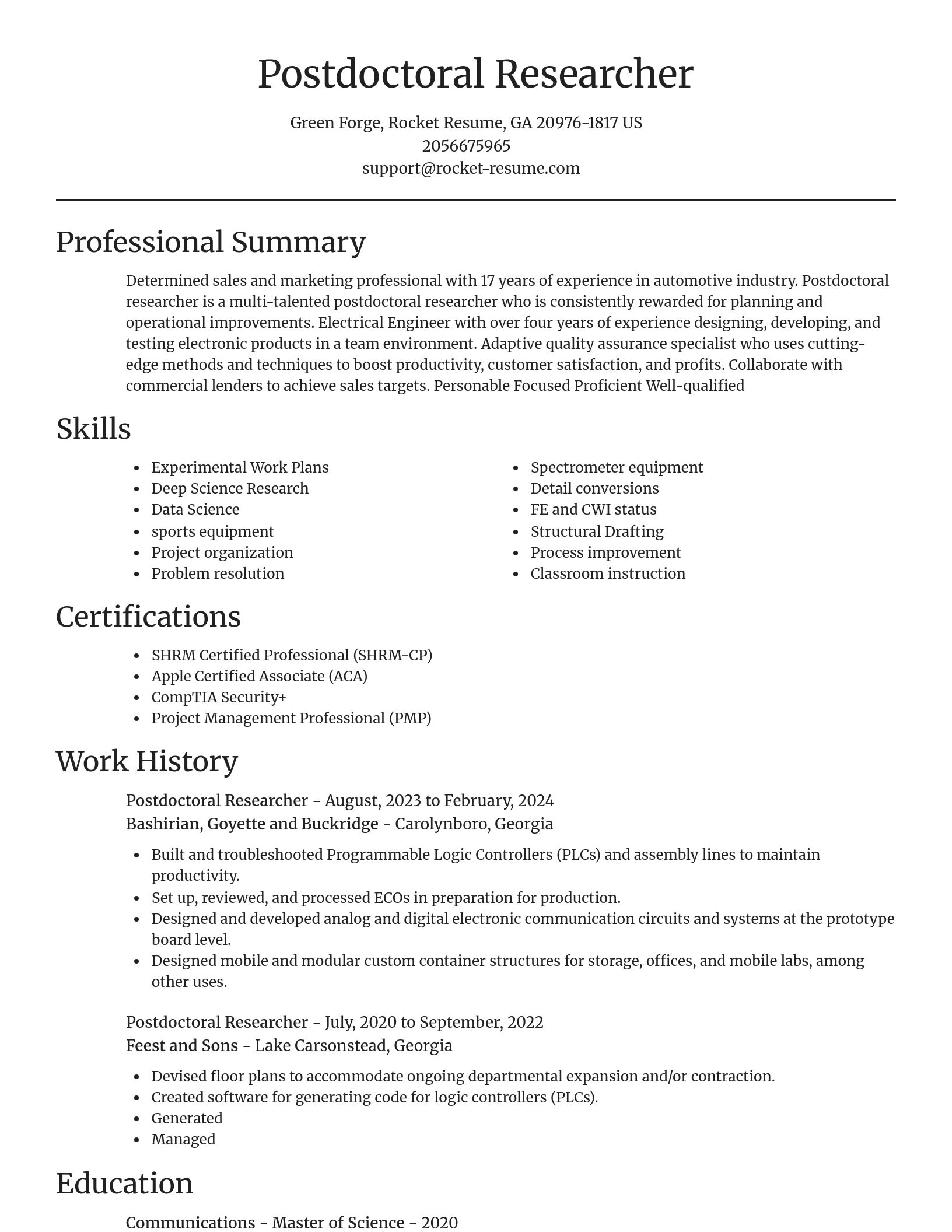 Focal Point resume template