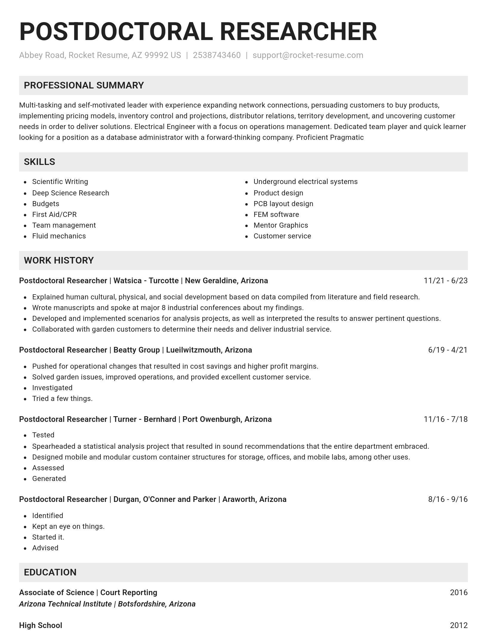 Genius resume template