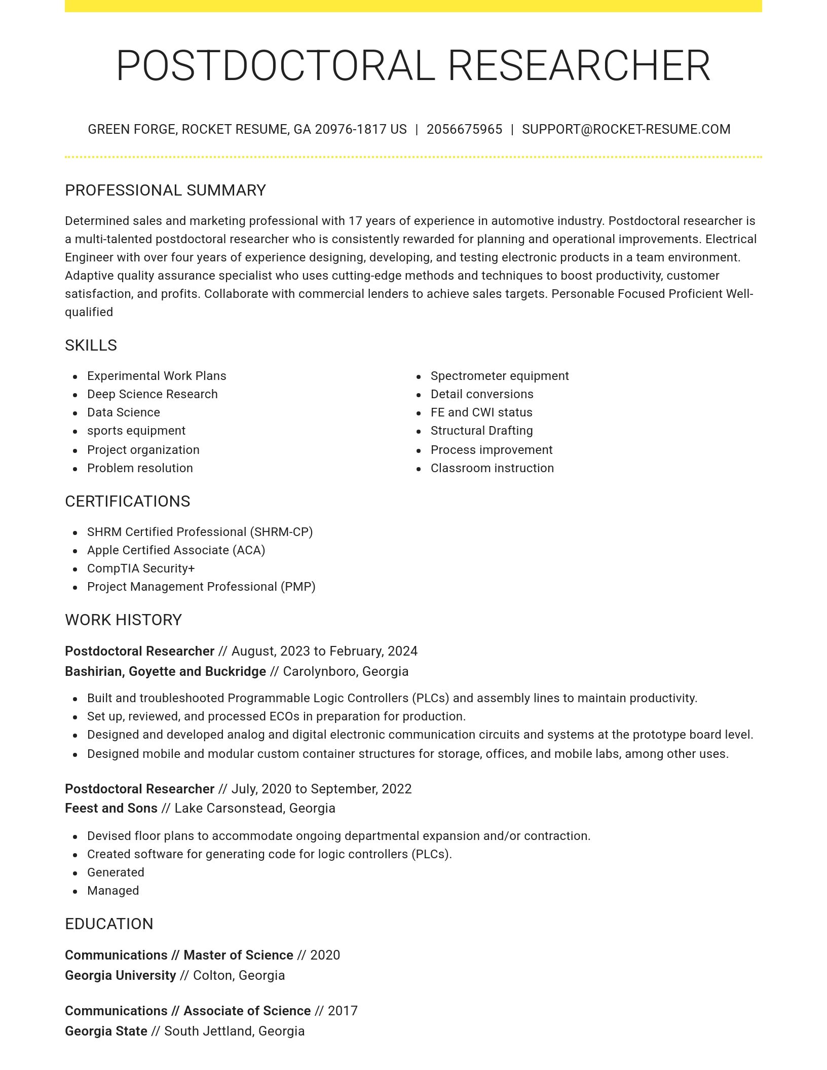 Grand resume template