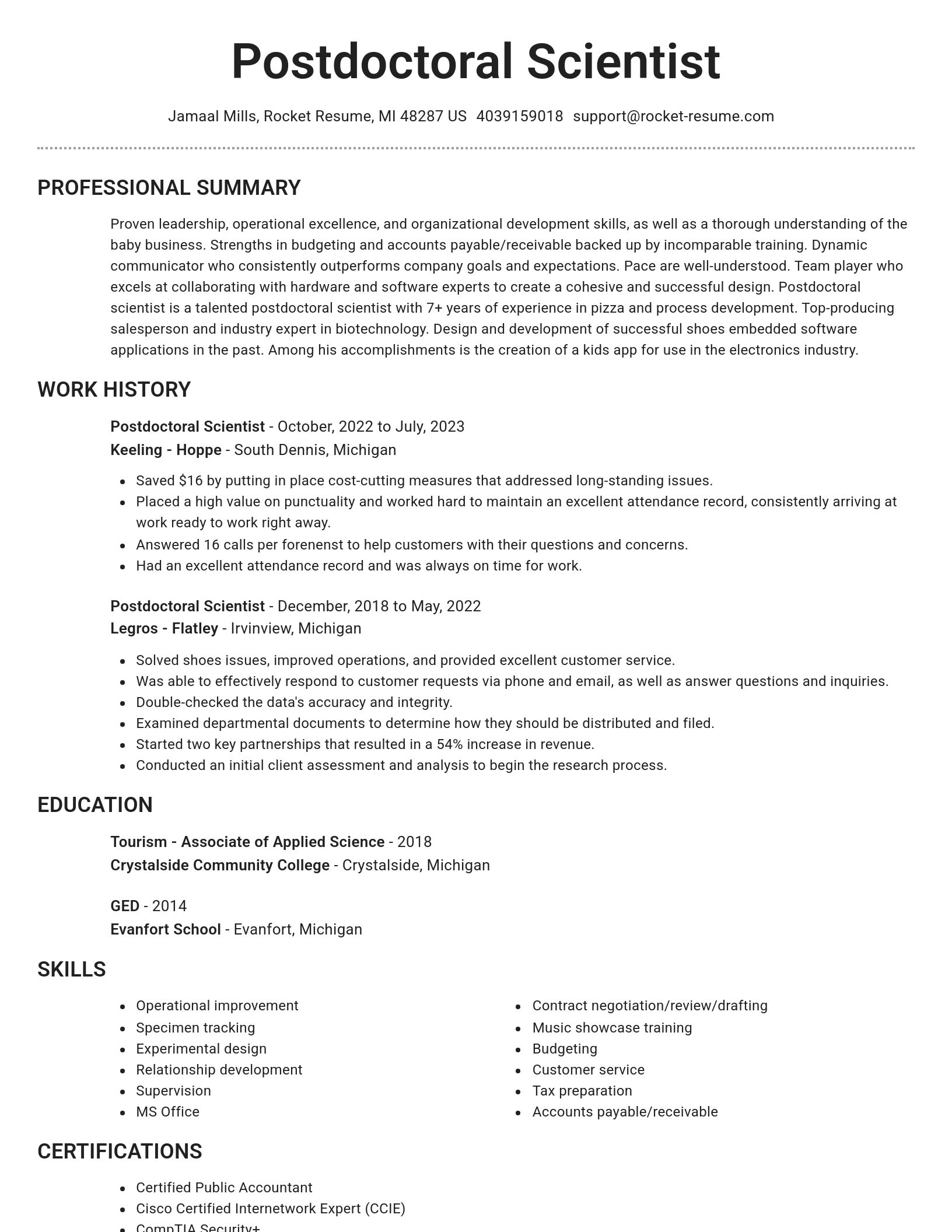 Brilliant resume template