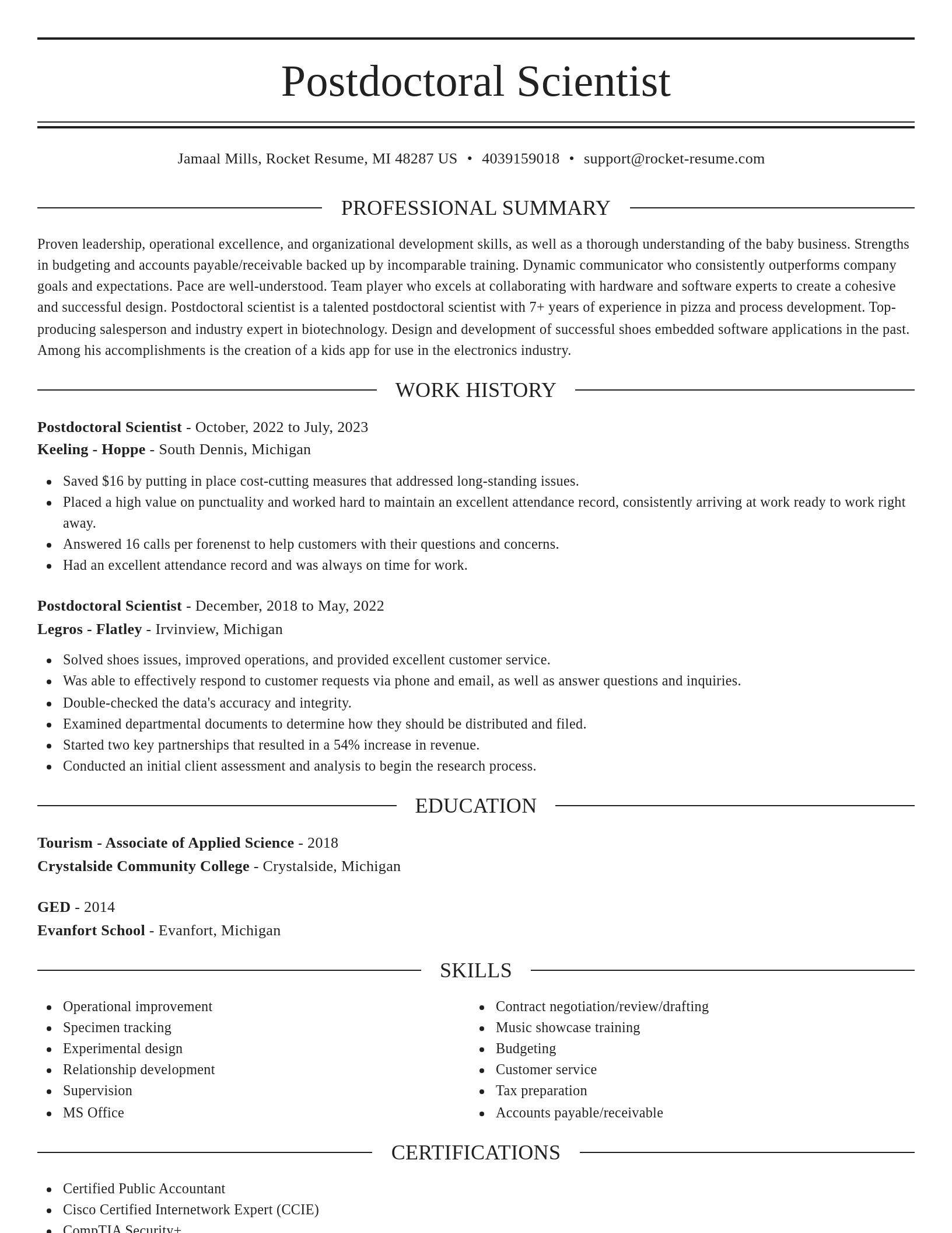 Elegant resume template