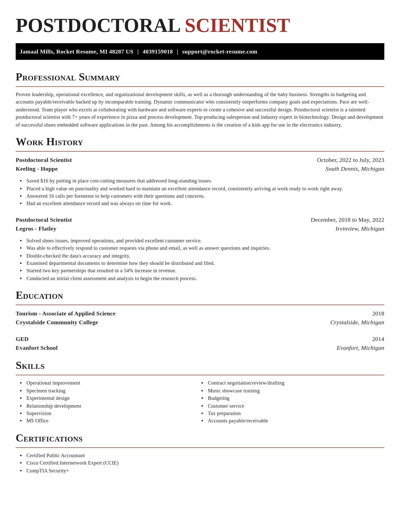 Exquisite resume template