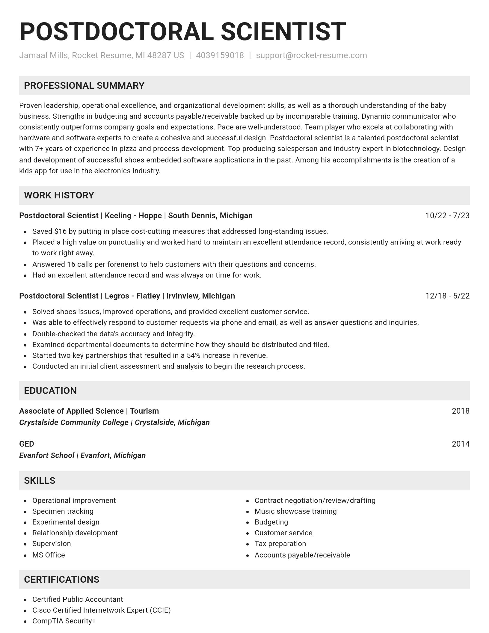 Genius resume template