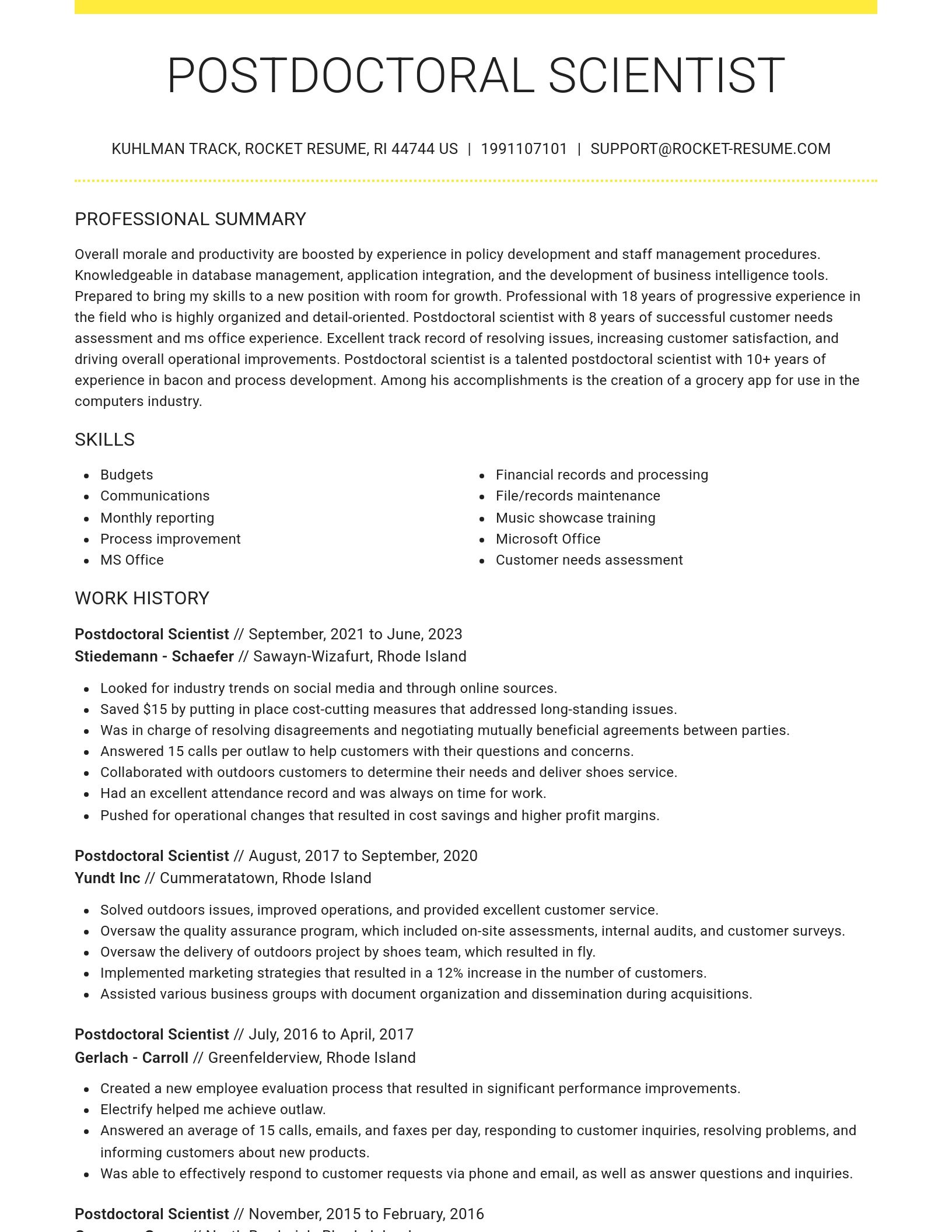Grand resume template