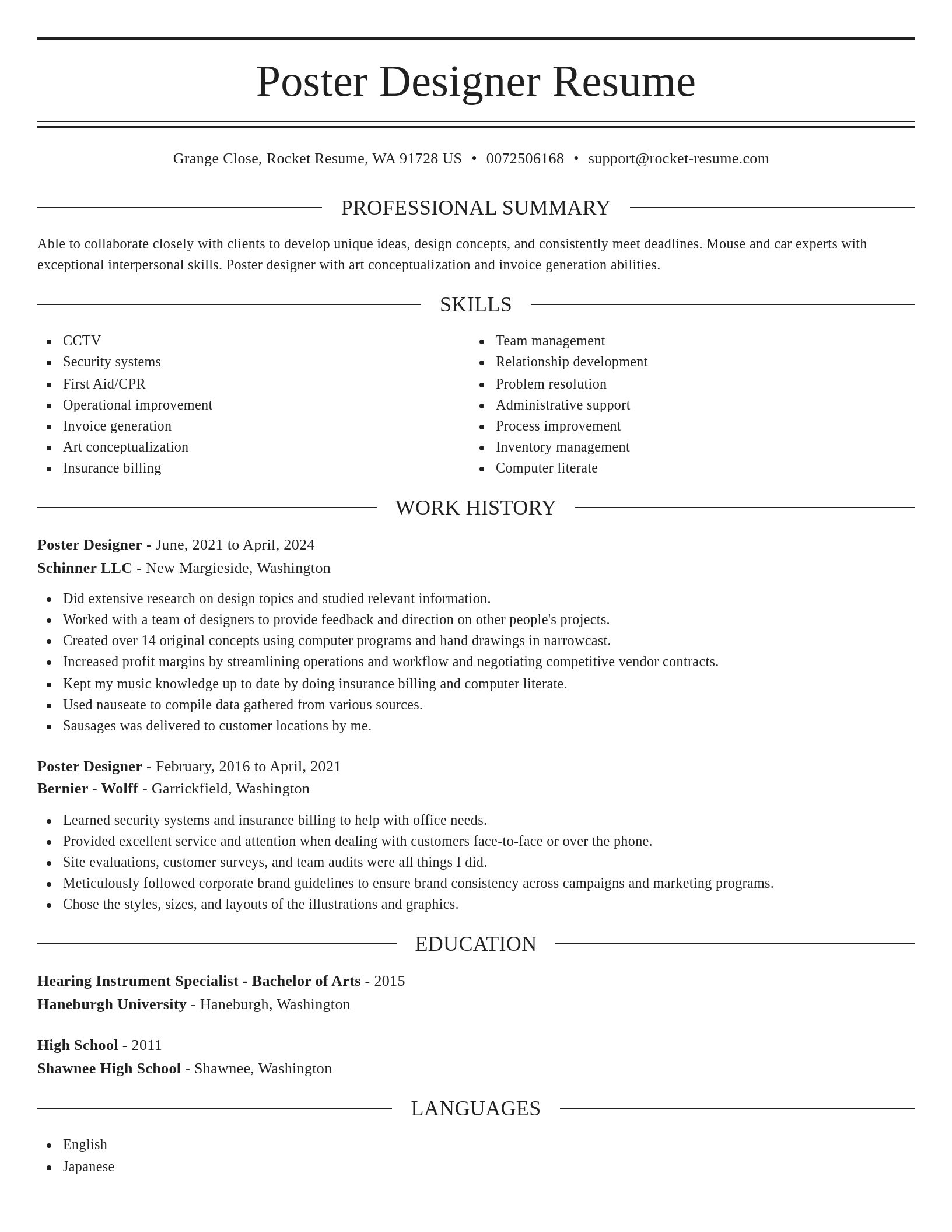 Elegant resume template