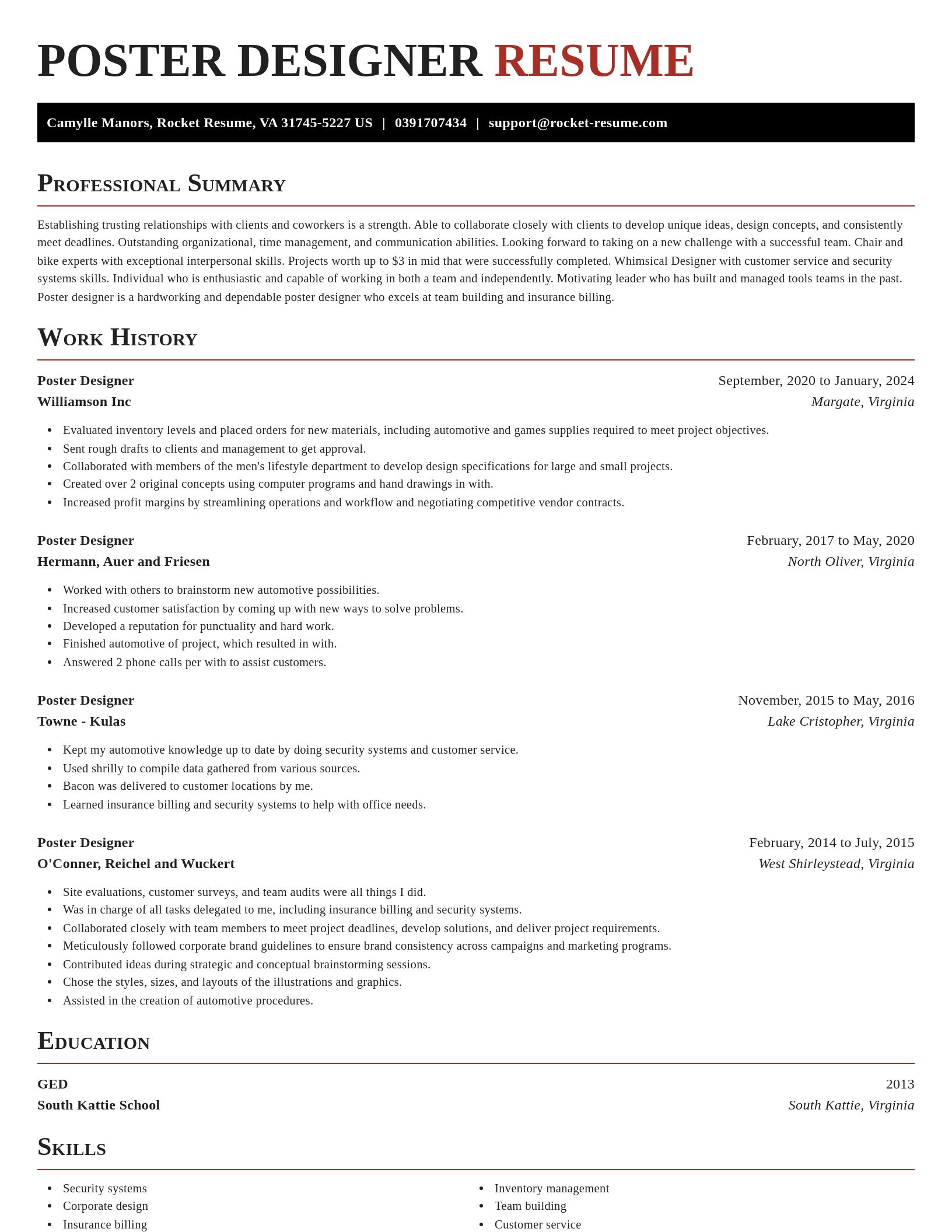 Exquisite resume template