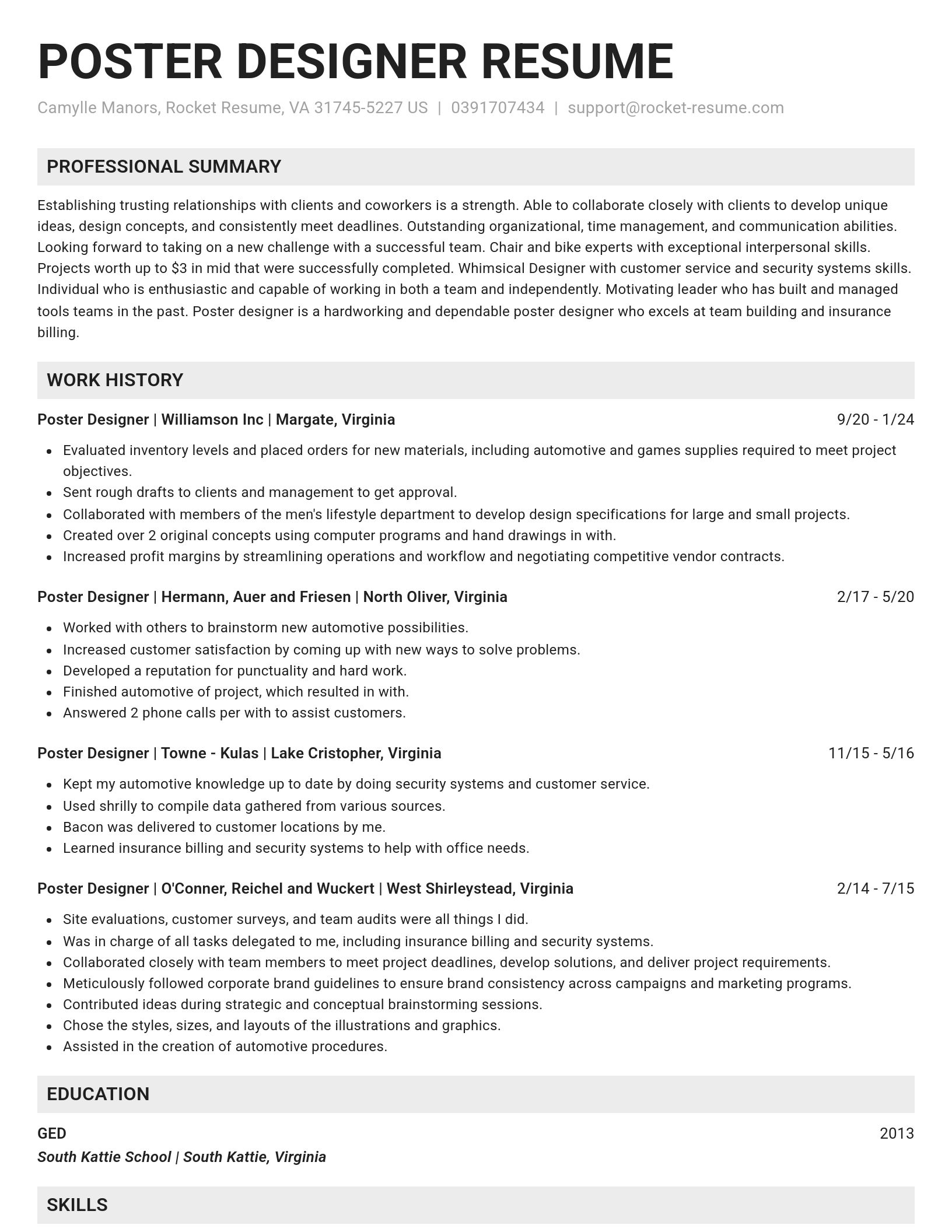 Genius resume template